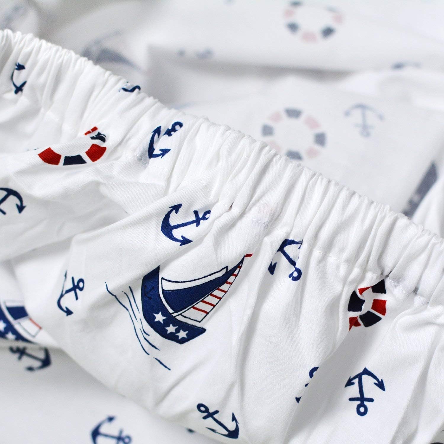 Brandream Nautical Crib Sheets Navy Blue Fitted 100 Cotton