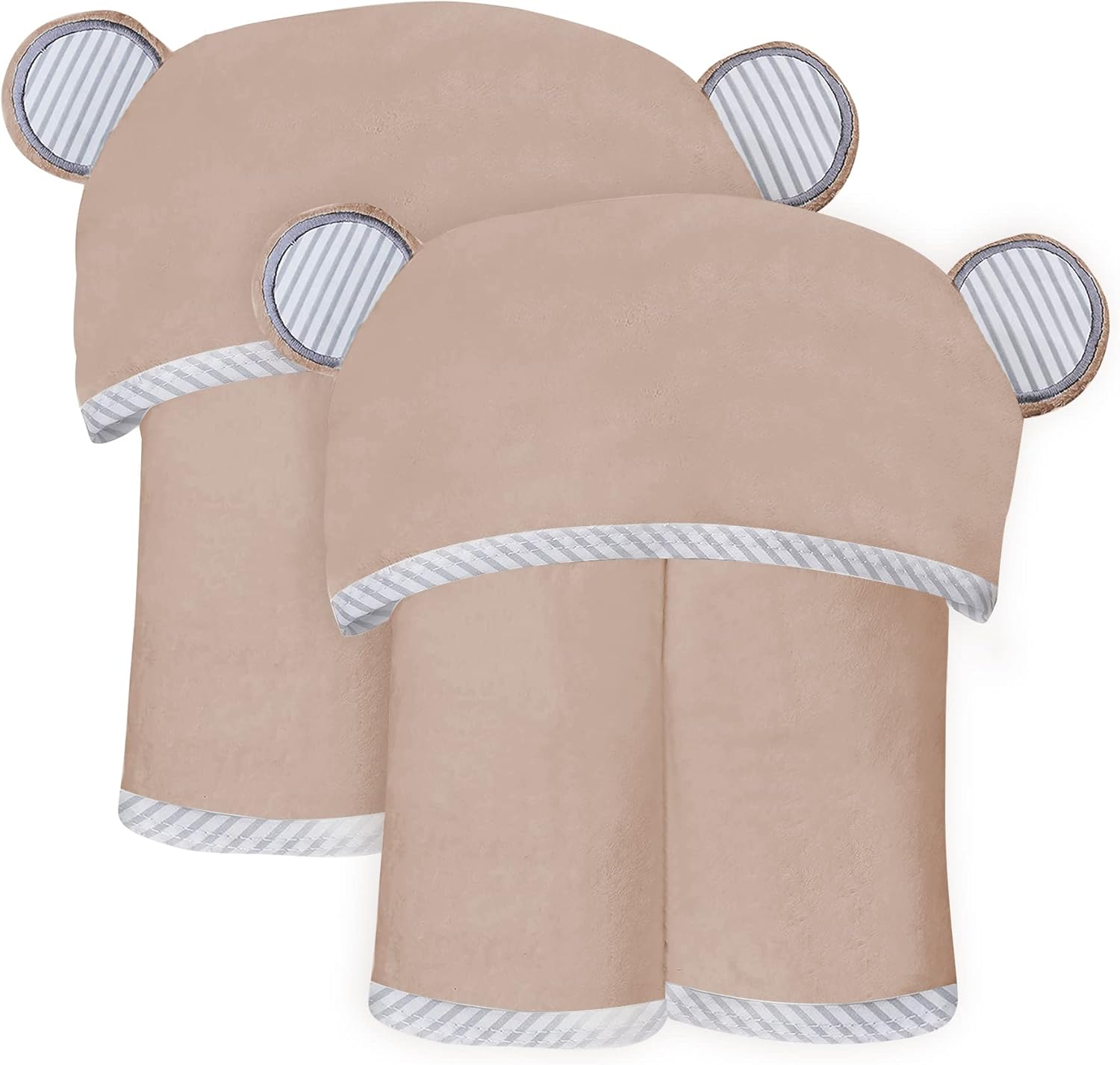 SWEET DOLPHIN 2 Pack Hooded Baby Towel - Brown