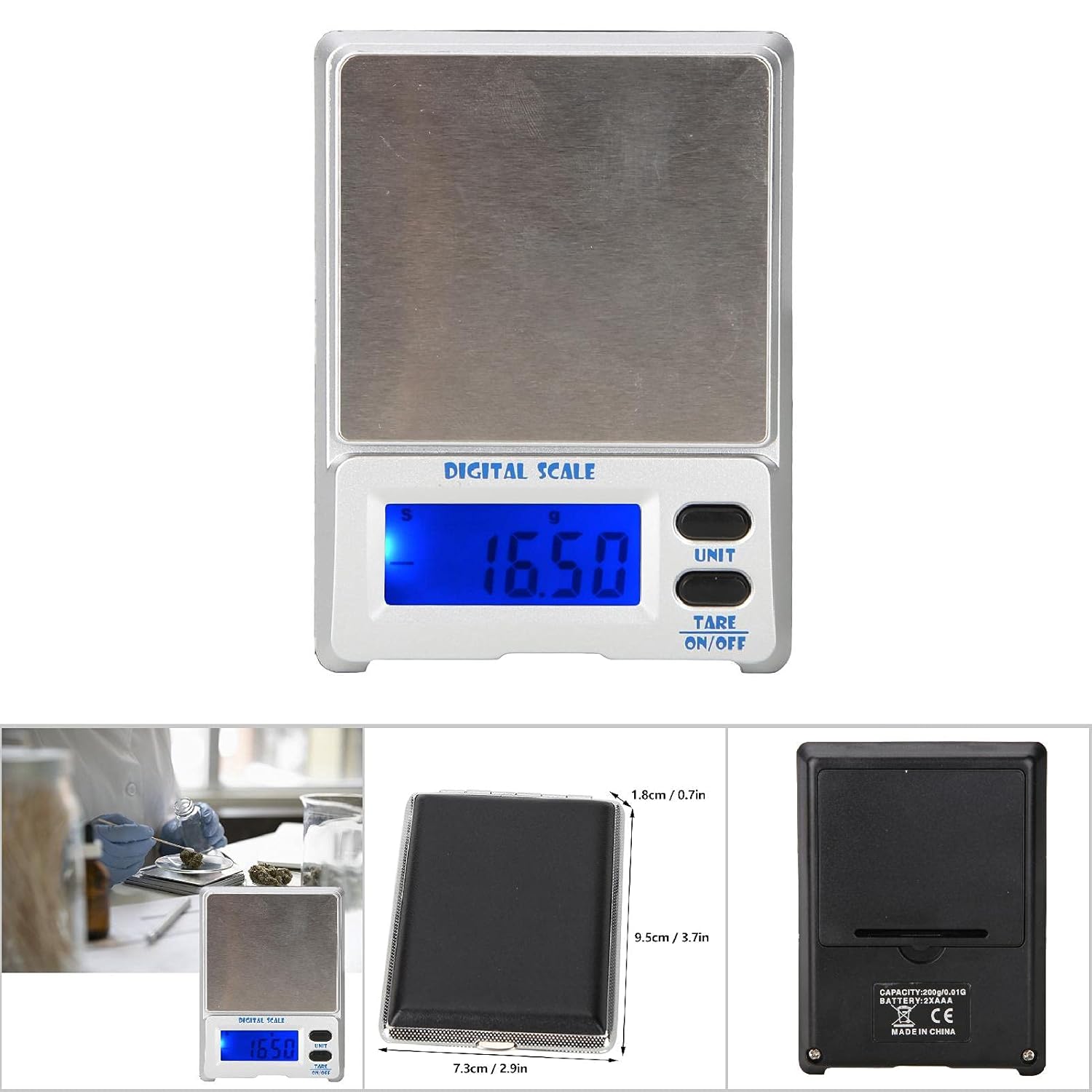 Portable Digital Scale with Tare Function and Low Battery Alarm