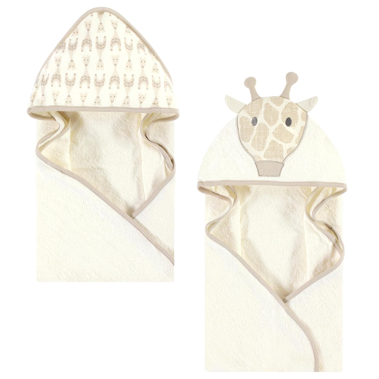 Hudson Baby Unisex Animal Face Hooded Towel Modern Giraffe One Size