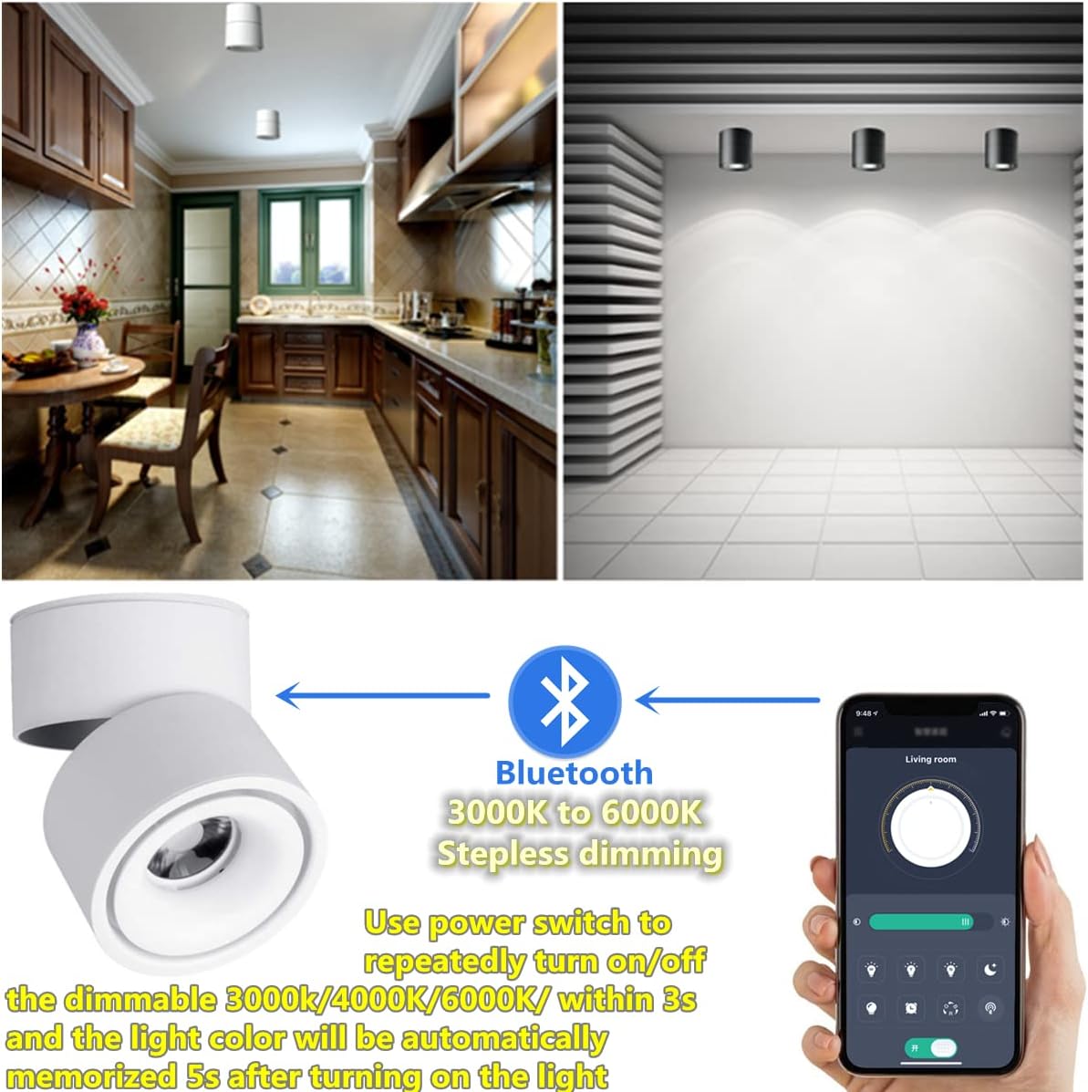 Yodaba Dimmable Smart LED Ceiling Spotlight