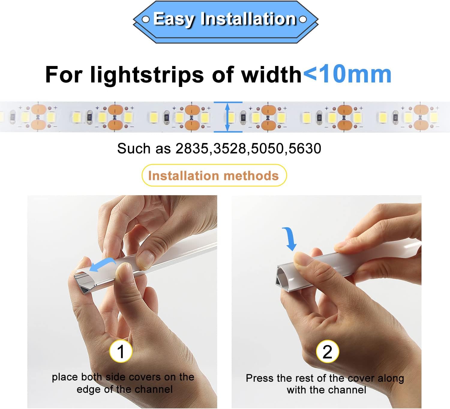 VST 6Pack 1ft Milky White LED Aluminum Channel with V Shape