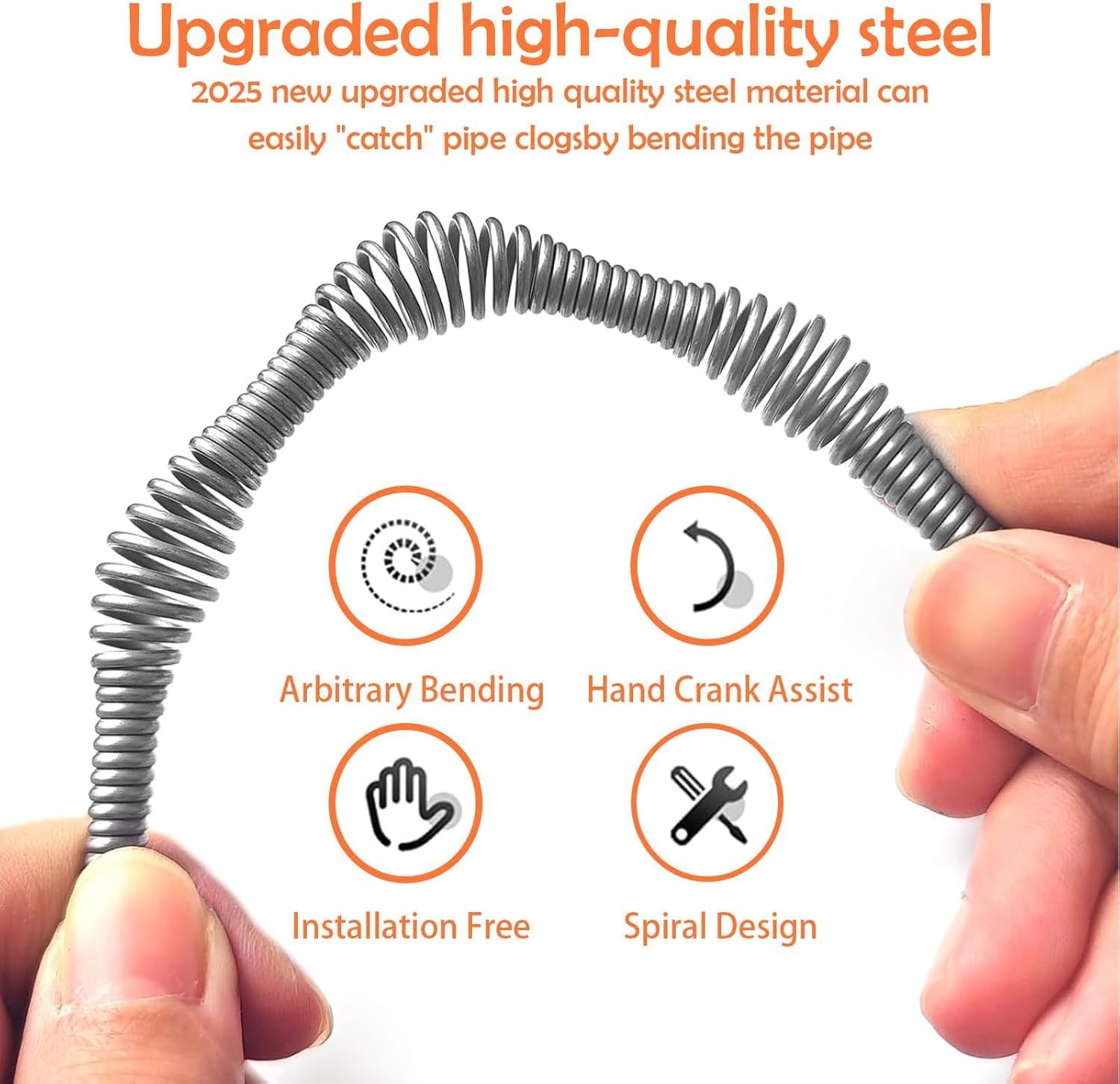 33 Ft Heavy Duty Drain Snake Auger With Gloves