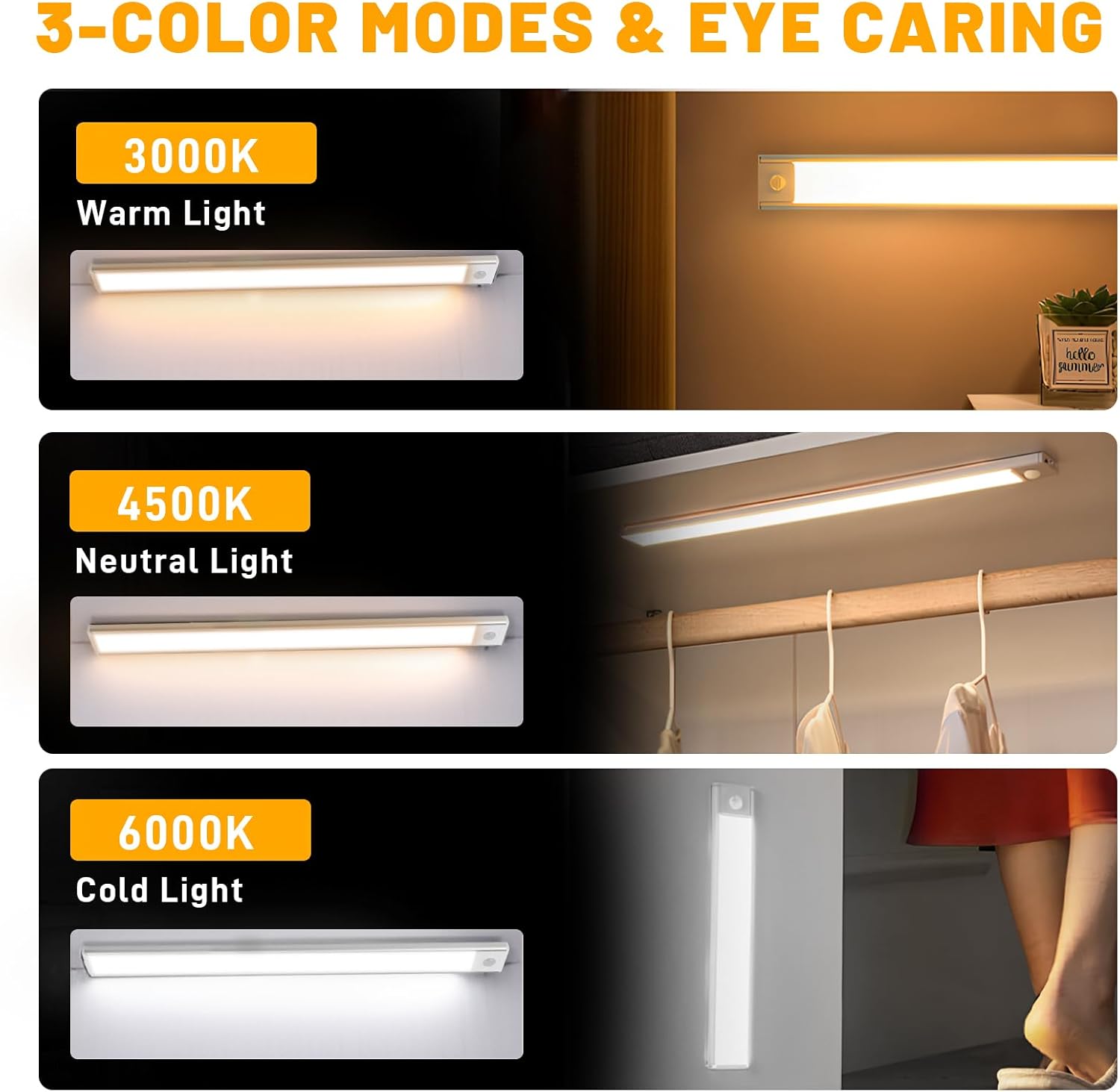 Under Cabinet LED Motion Sensor Light 2 Pack