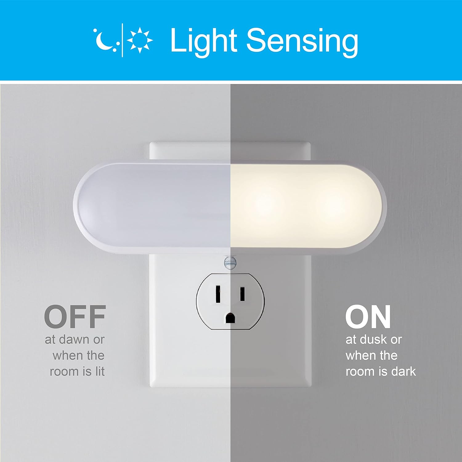 GE Ultrabrite LED Night Light Bar 4 Pack Dusk-to-Dawn Sensor