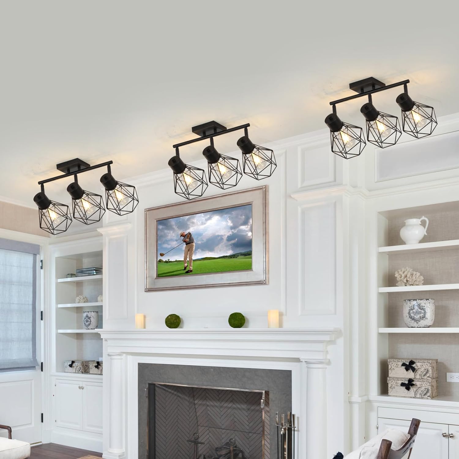 SEEBLEN 3 Light Track Ceiling Light Kit Black