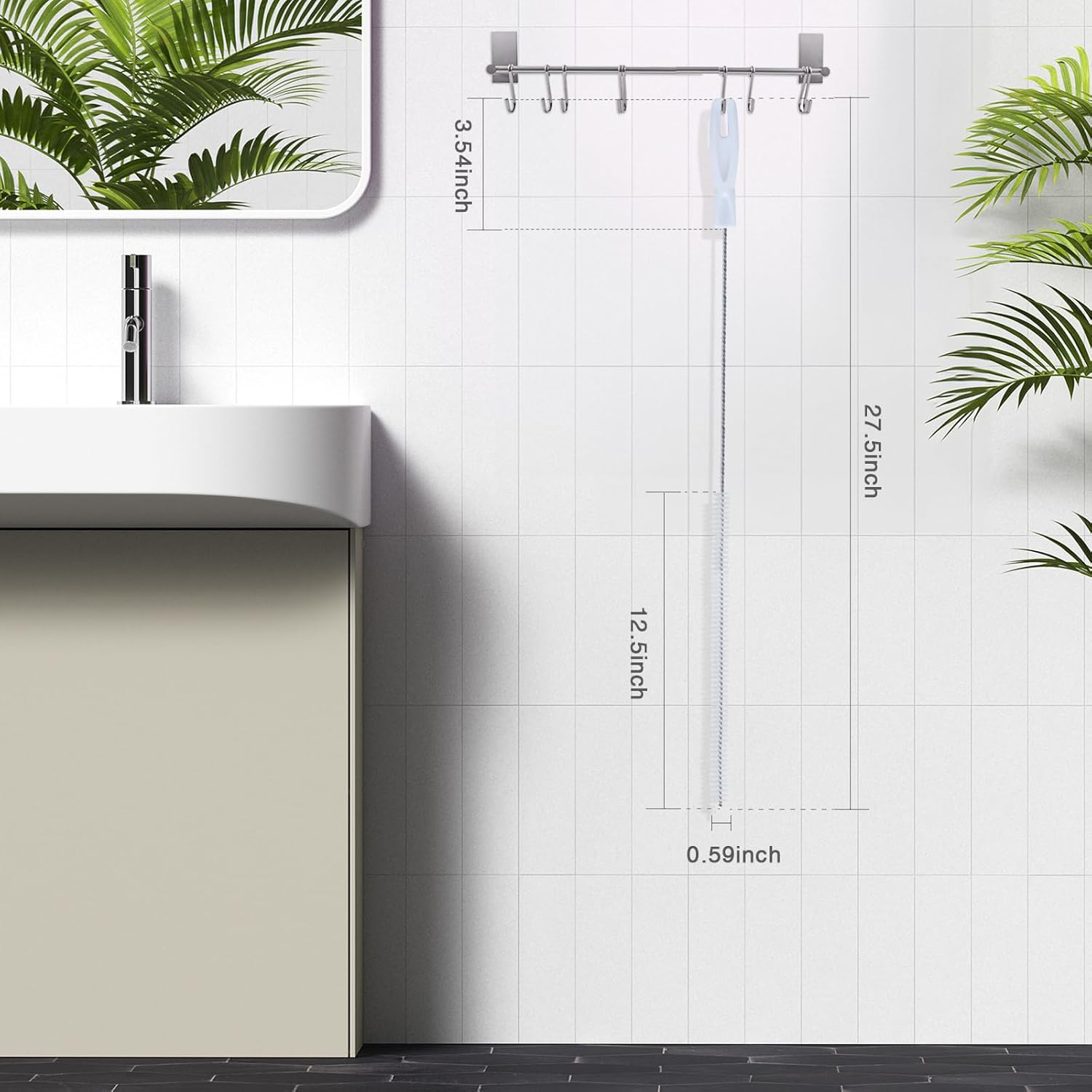 Haomaomao 276 Inch Flexible Drain Brush Cleaner