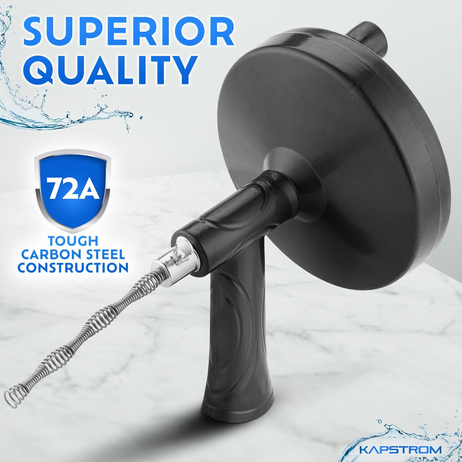 Kapstrom Drain Snake 05 Inch Heavy-Duty Clog Remover for Kitchen Bath