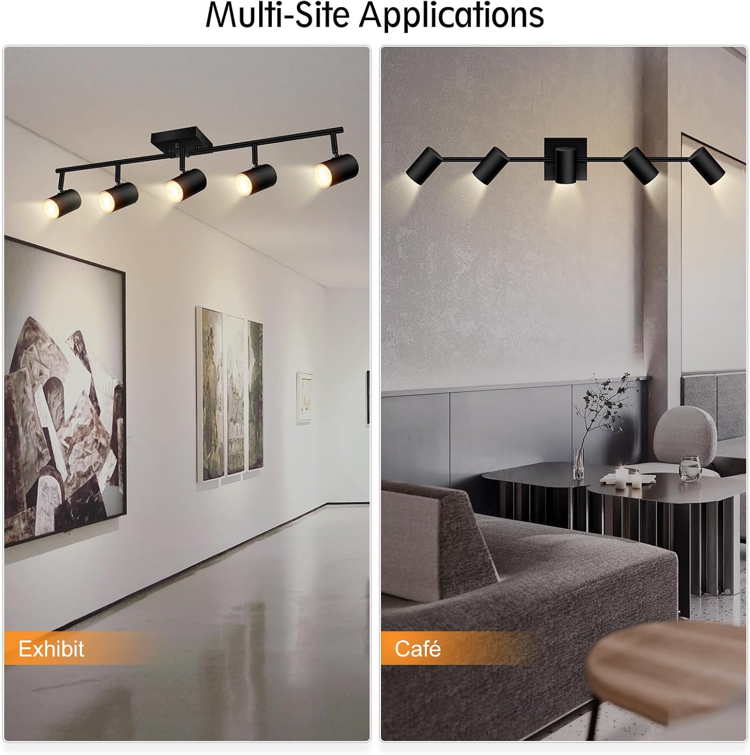 BoostArea 5-Light Track Lighting Kit for Kitchen and Living Room