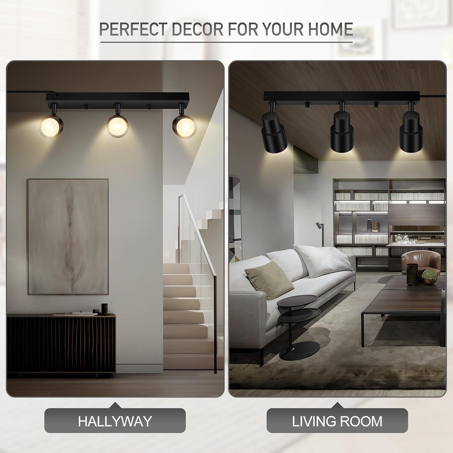 Bricosmocon 3 Light Black Track Lighting Ceiling Fixtures