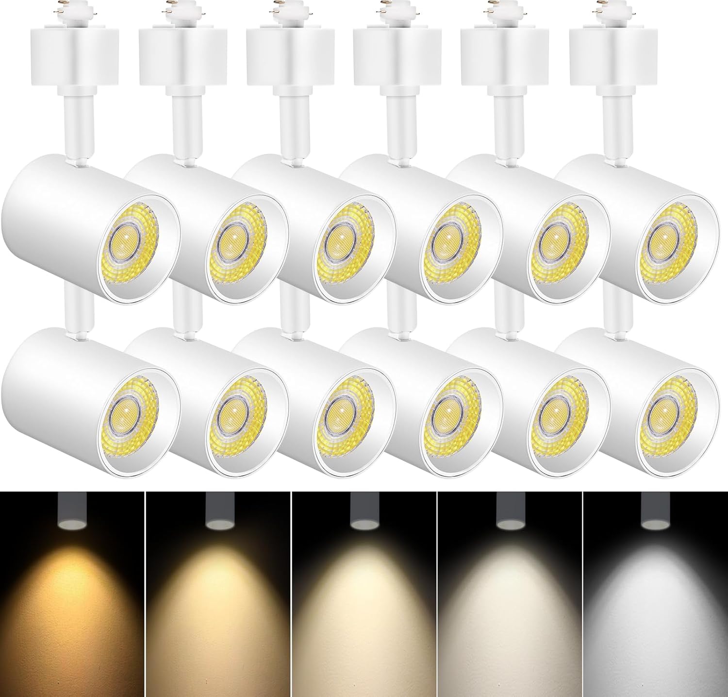 VANoopee 5-Color Dimmable LED Track Light Heads
