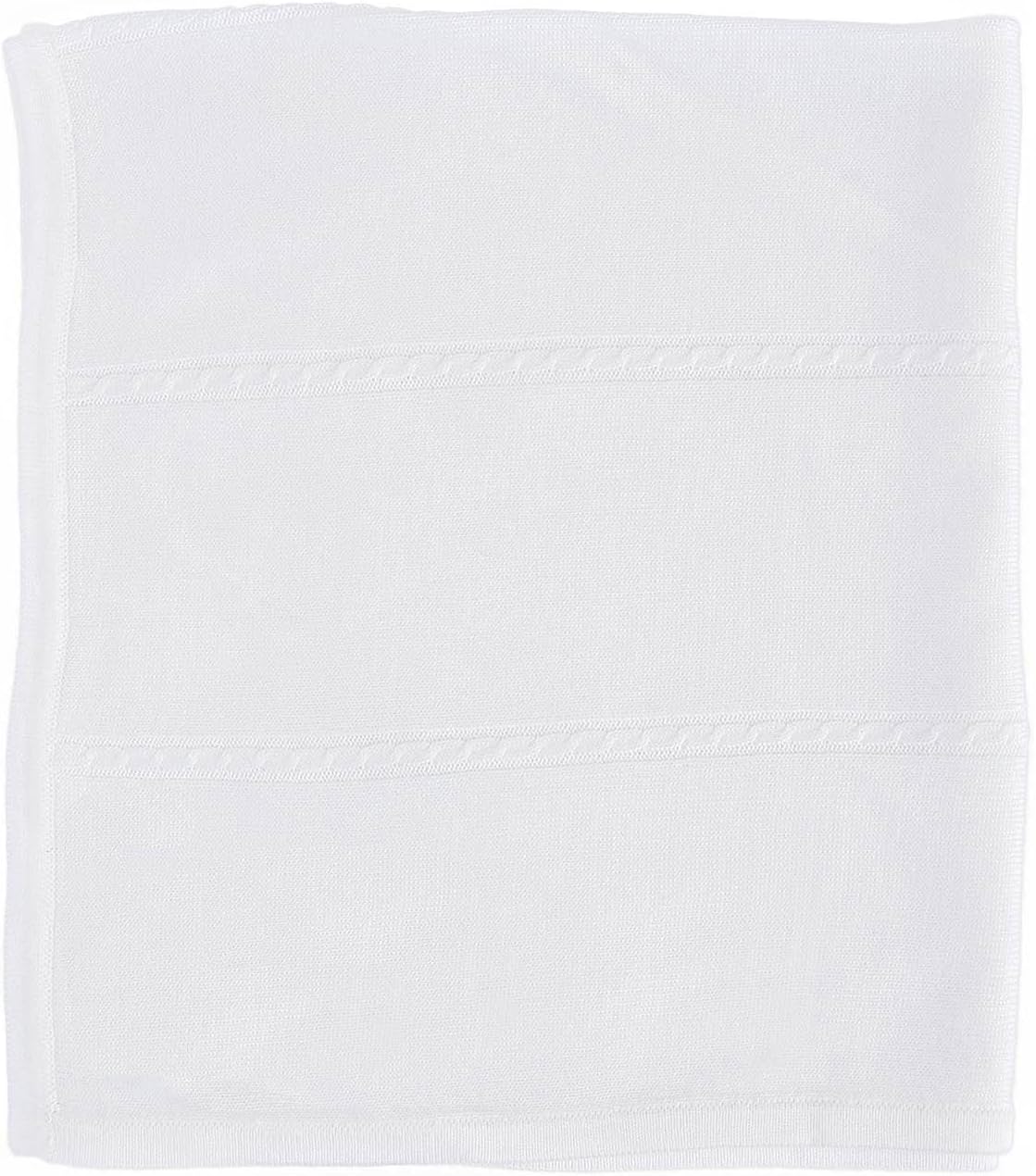 Baby Fancy Christening Cable Knit Blanket 39 x 29 in