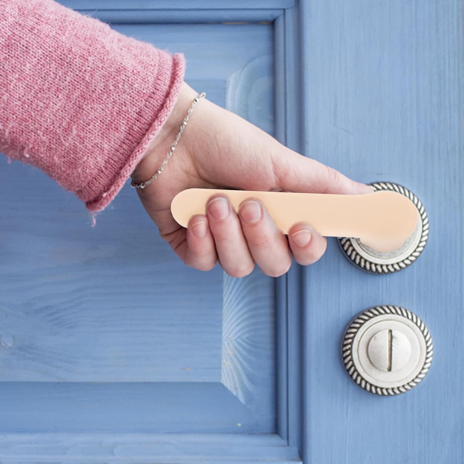 Babyproof Door Handle Cover Set with Chain Stopper and Security Protector