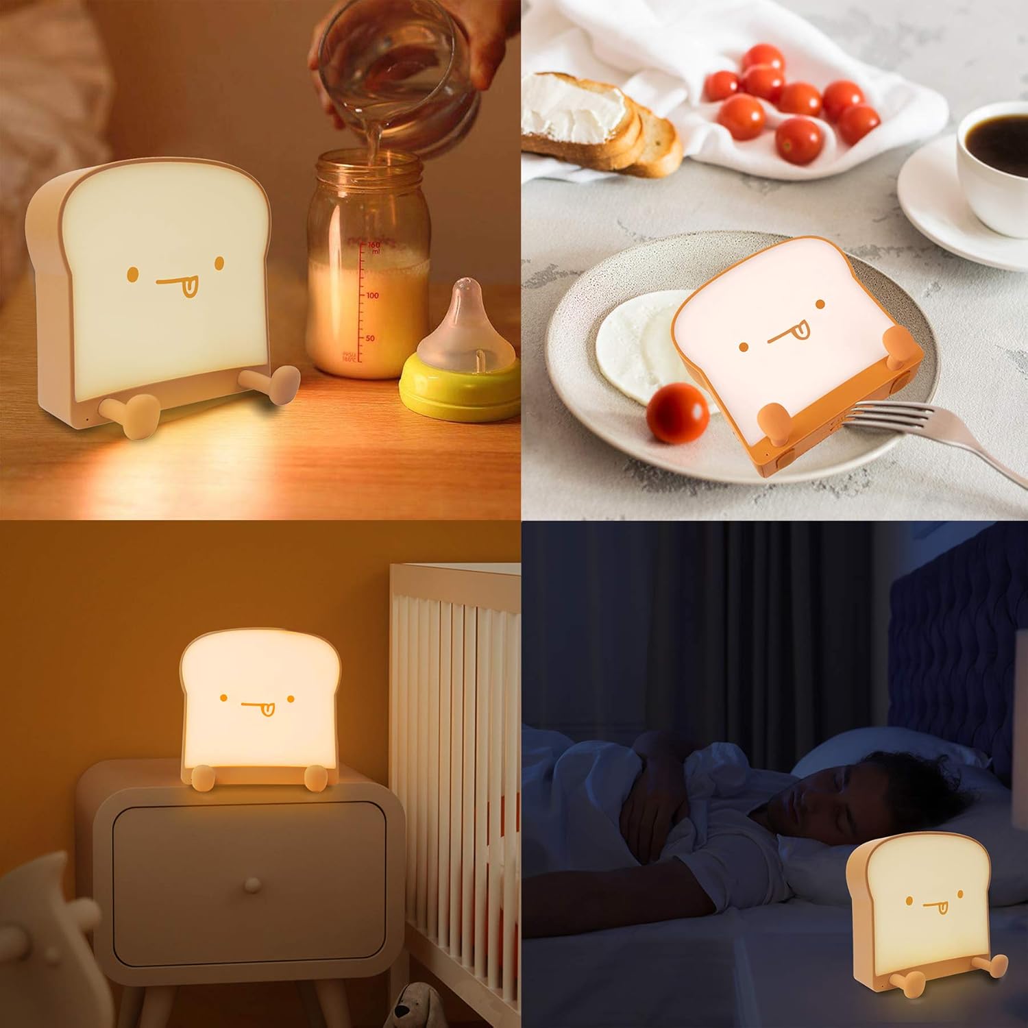 QANYI Cute Night Light LED Lamp with Rechargeable