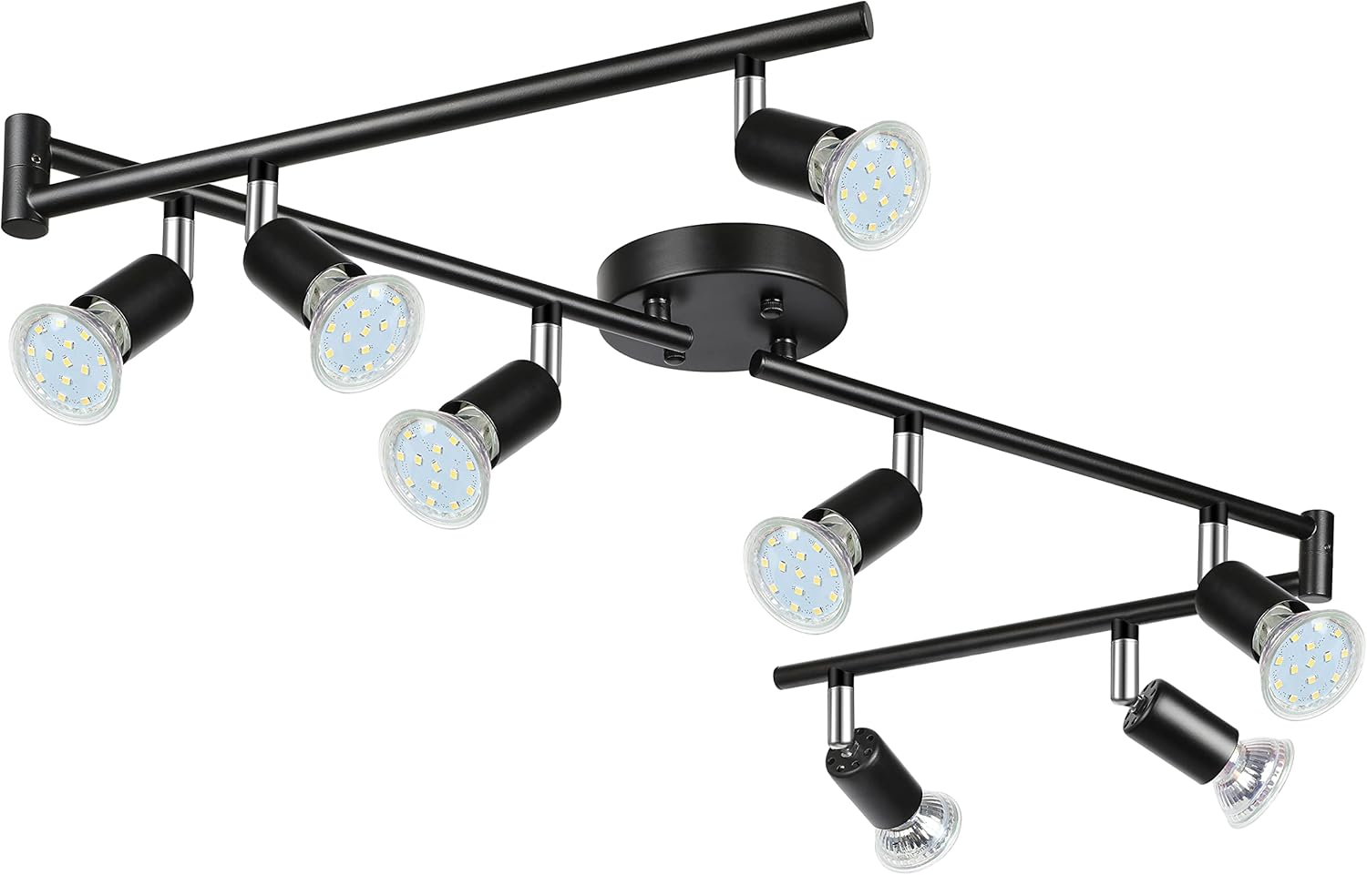 Unicozin LED 8 Light Track Lighting Kit Black 1