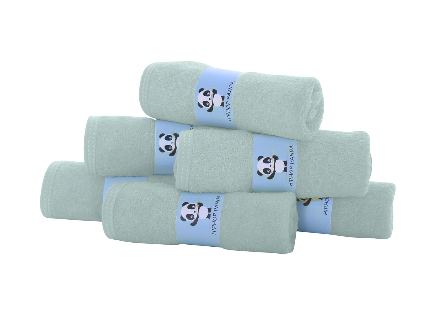 HIPHOP PANDA Baby Washcloths 6 Pack