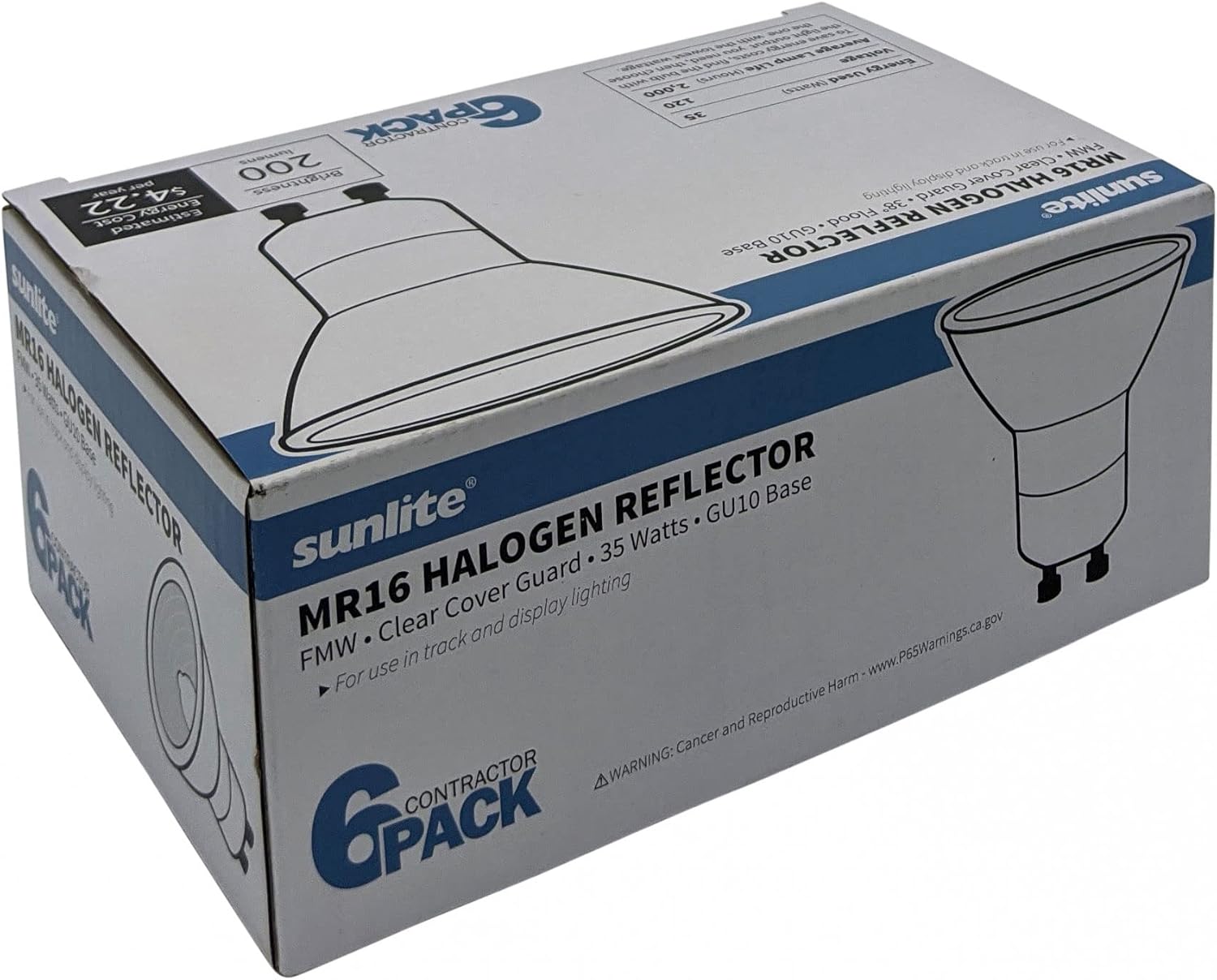 Sunlite MR16 Halogen Bulb 35W 38 Flood 6-Pack