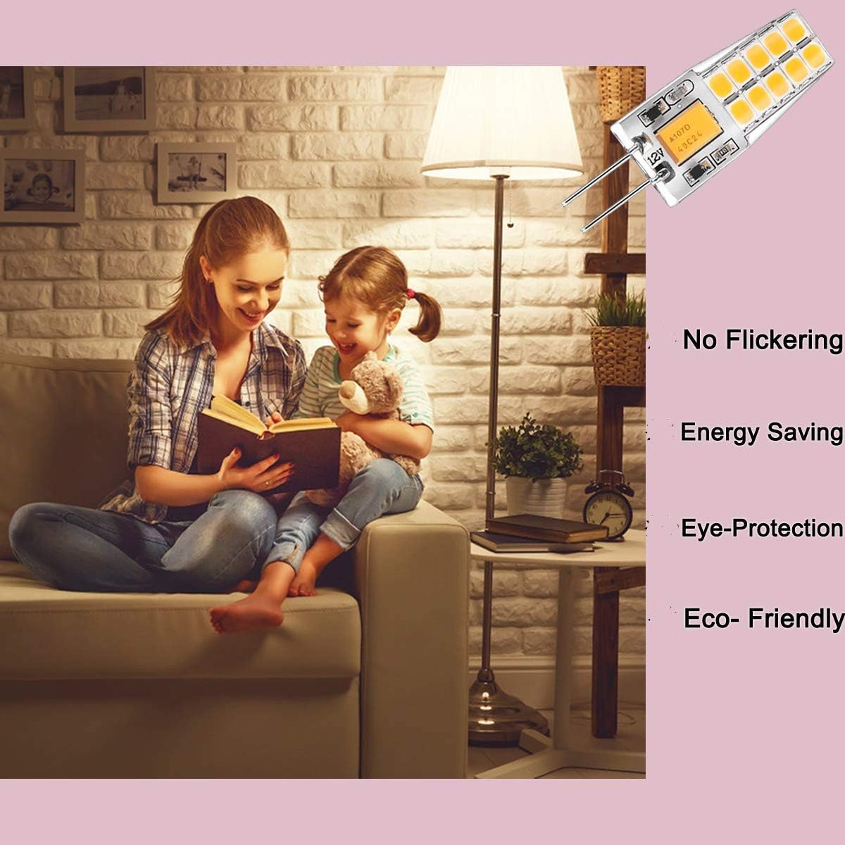 Lxcom Lighting G4 Mini LED Bulb 4 Pack 25W 3000K Warm White