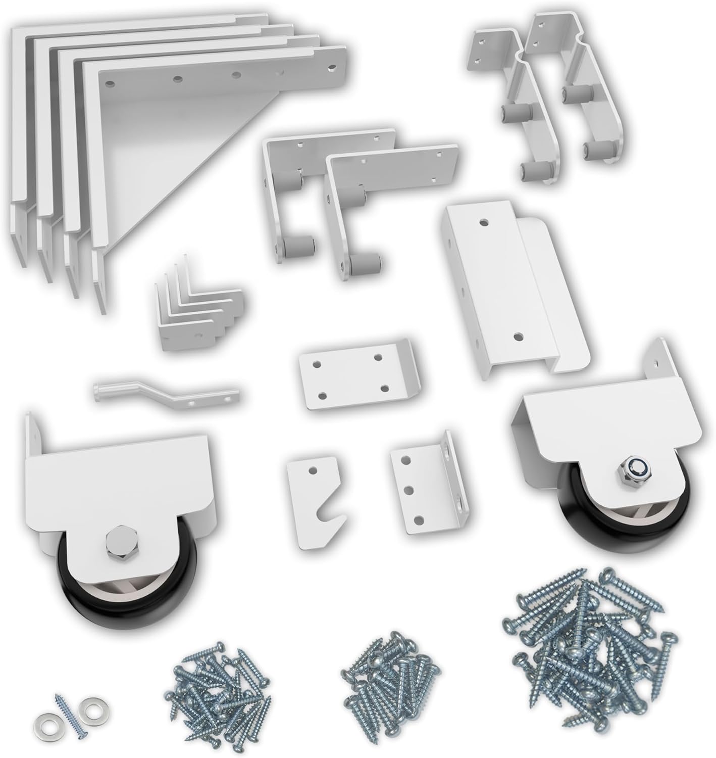 Lygoeege Heavy Duty Sliding Gate Kit 200Lbs Moonlight White