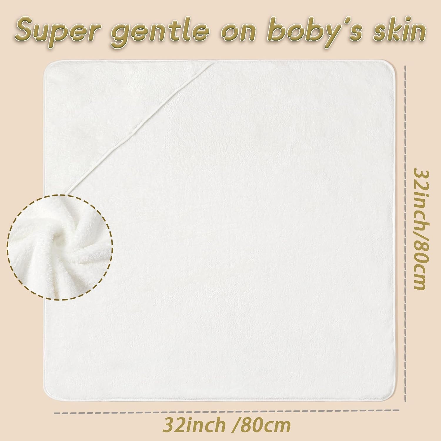 Yaiseiko 3 Pack Hooded Baby Bath Towels