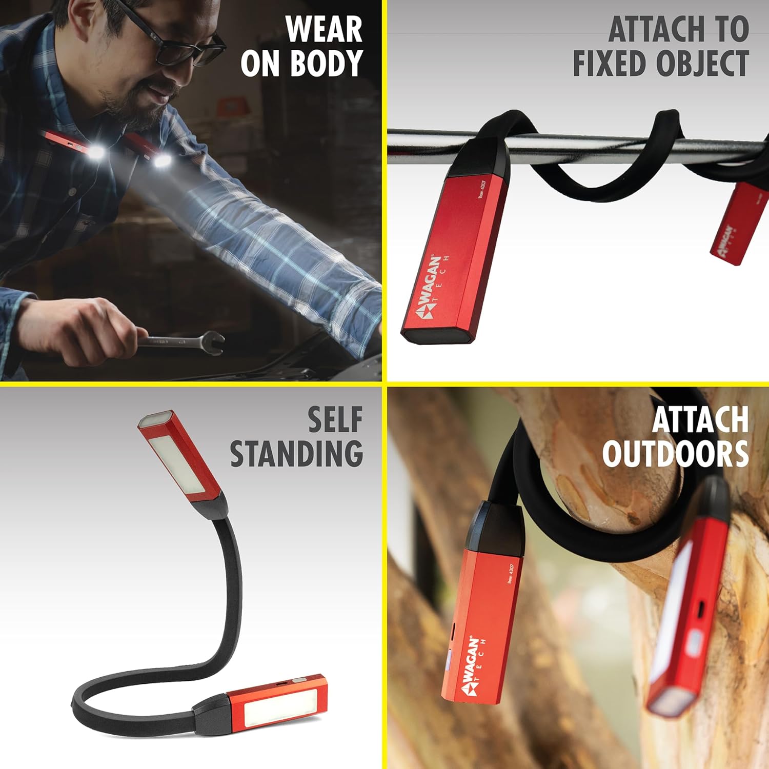 Wagan EL4307 Flexxlite Rechargeable LED Neck Light