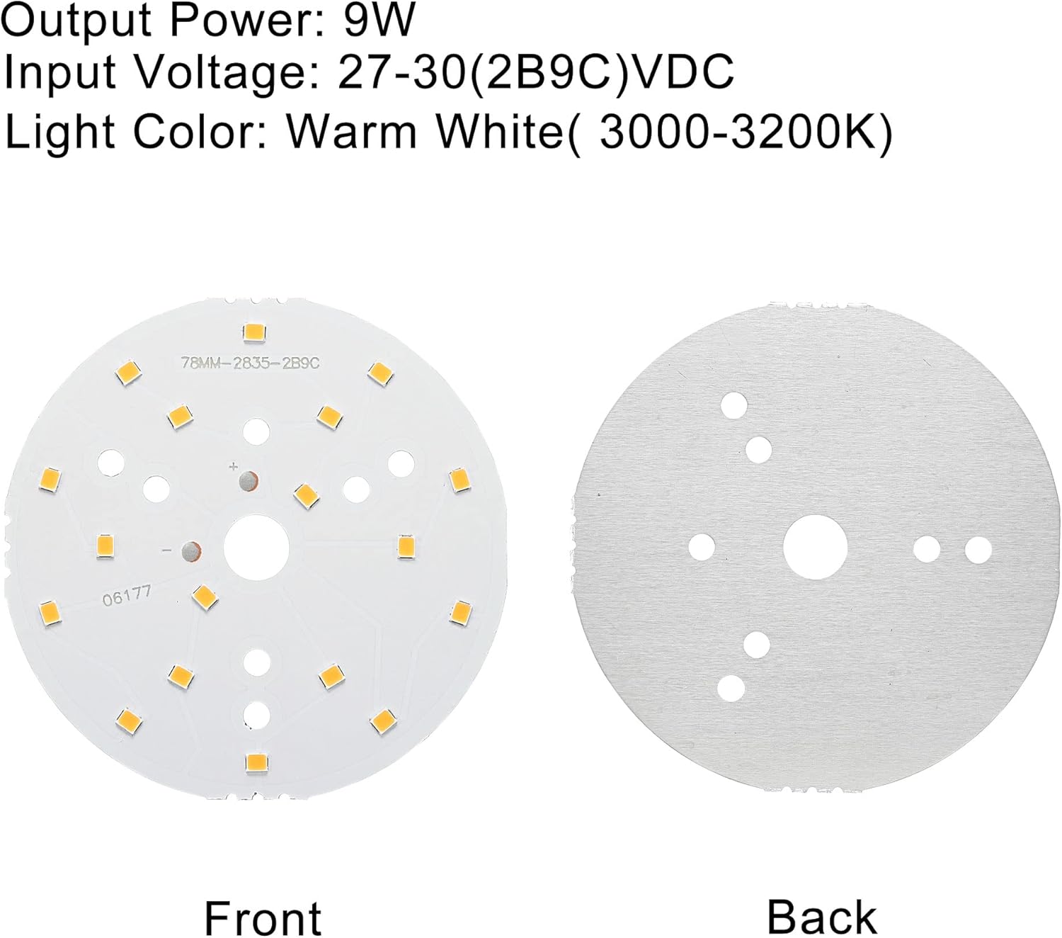 MECCANIXITY 9W COB LED Light Chip 4Pcs Warm White