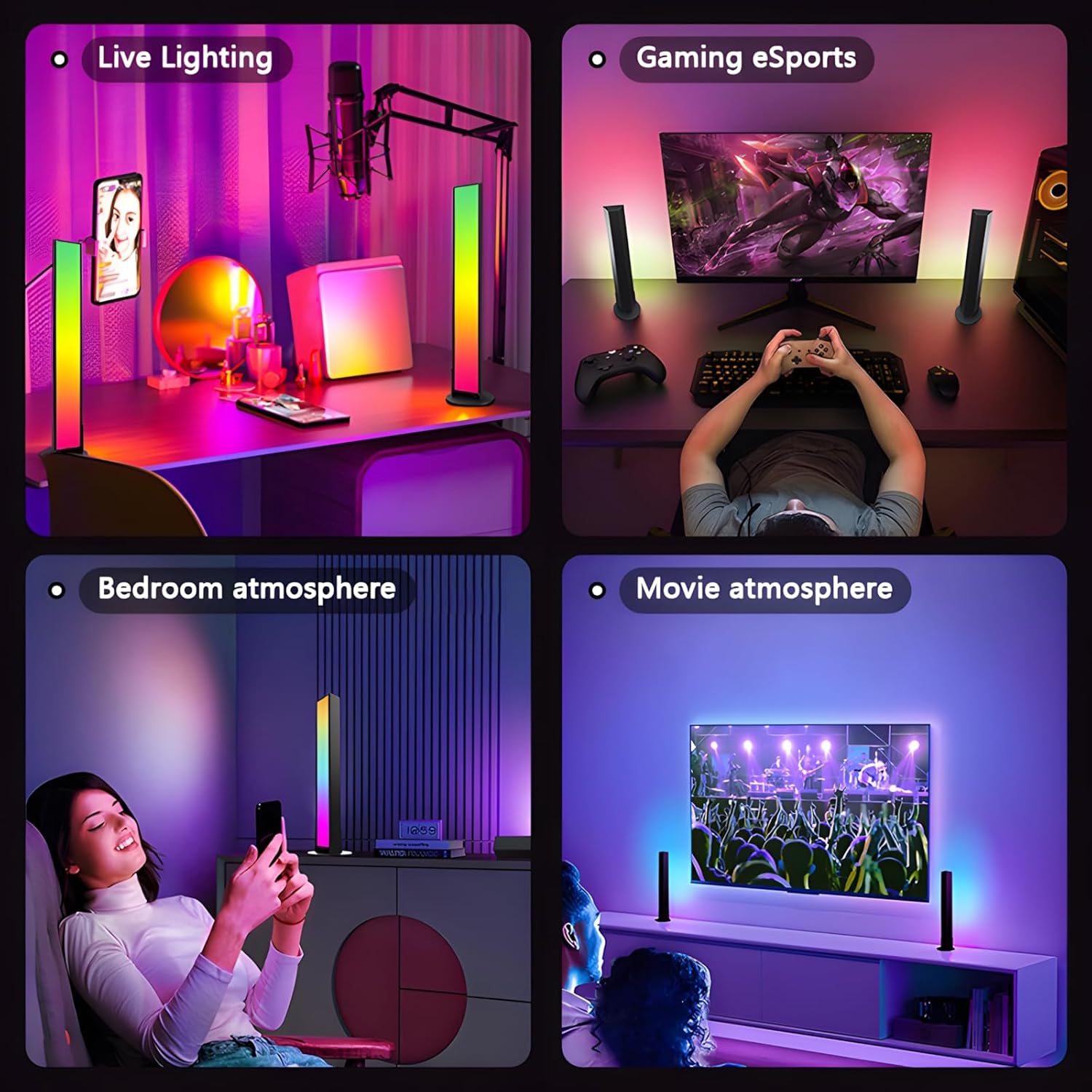 Benedi RGB Light Bar Smart LED Lights for Bedroom and Gaming