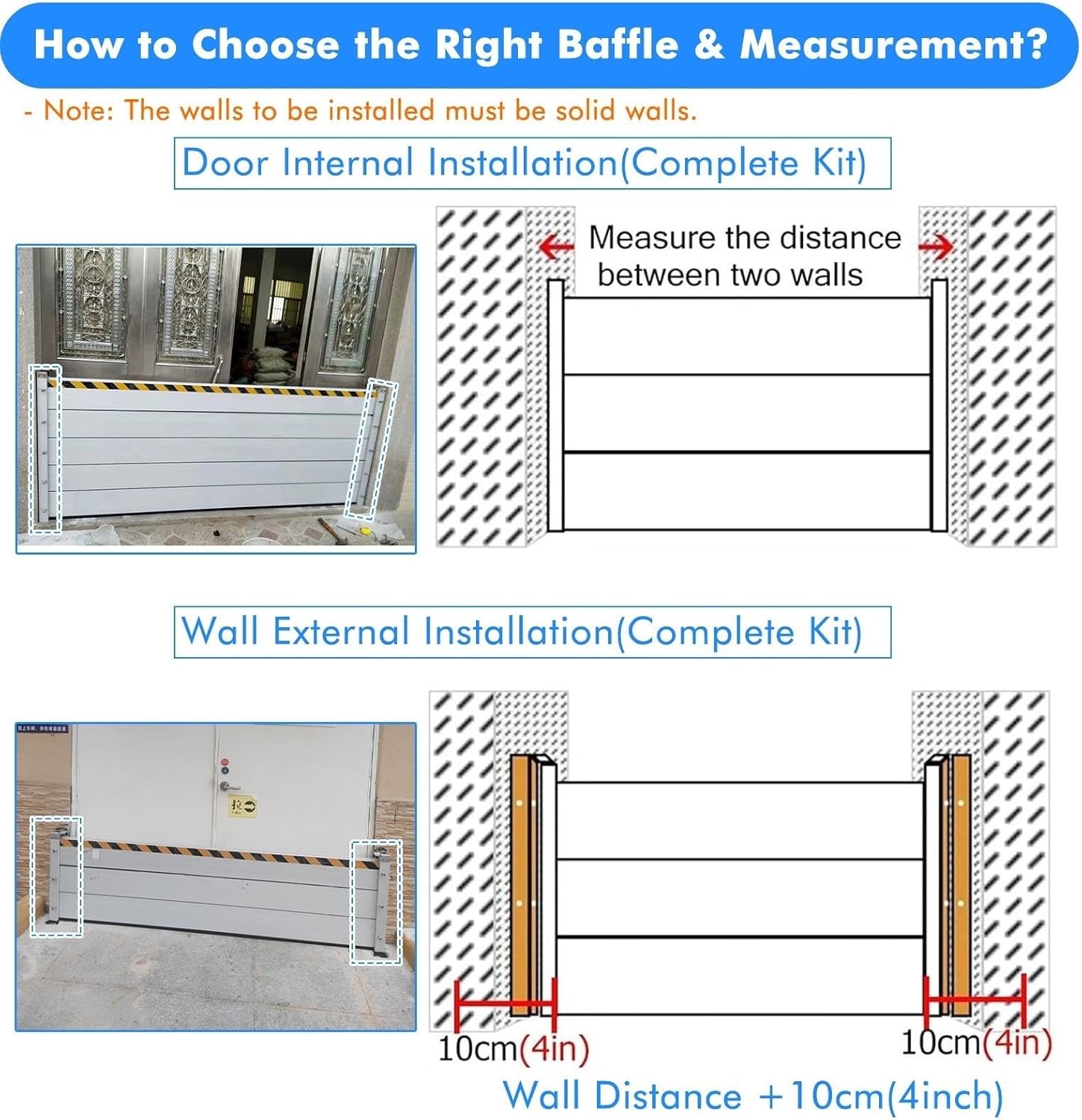 Heavy Duty Aluminum Flood Control Barrier 3ft 4ft 5ft Tall