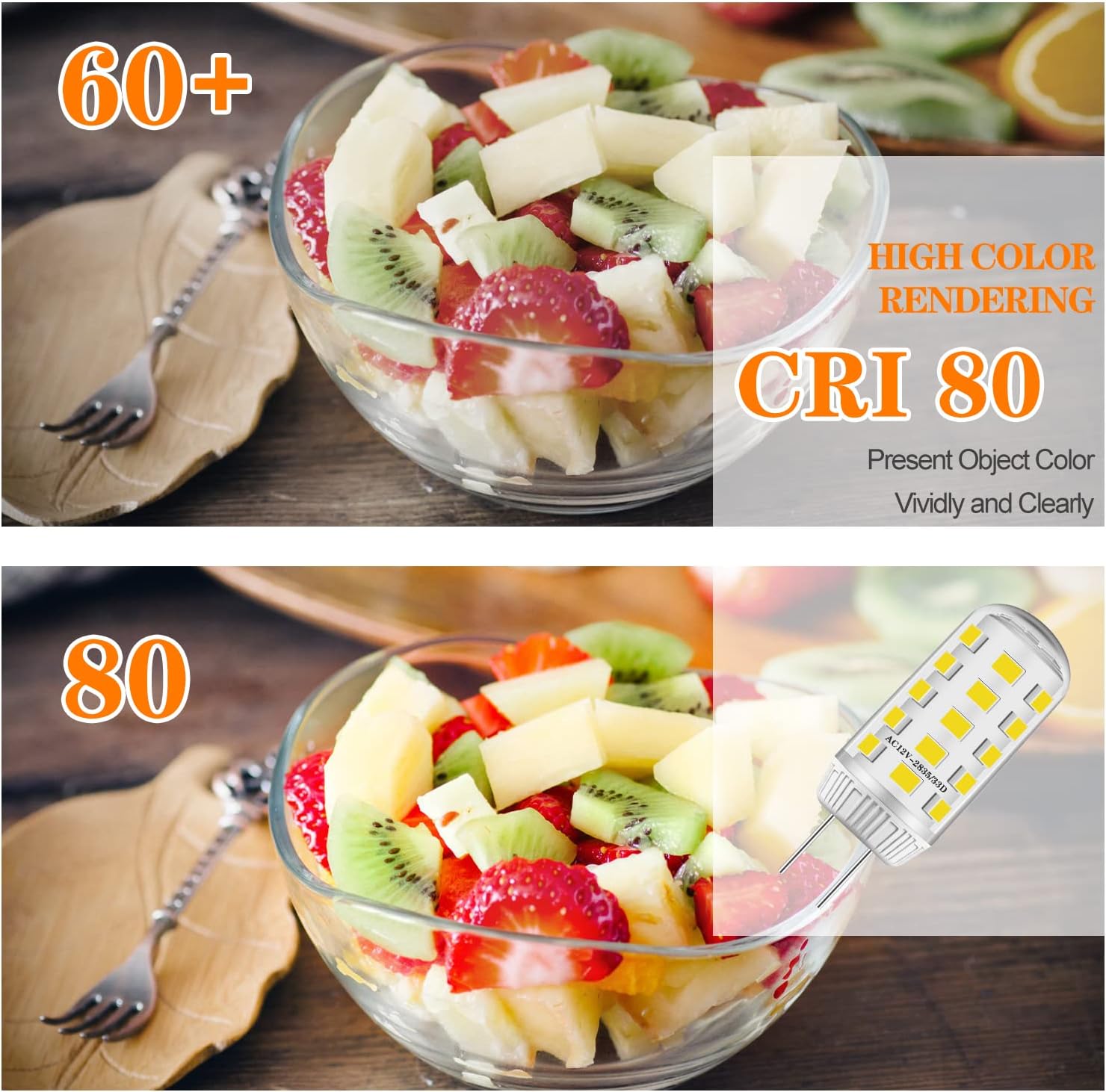 HUIMEIJIA G4 LED Bulb 3W 4pcs Warm White 3000K