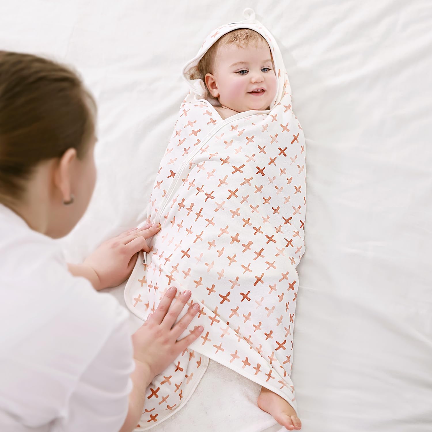 GRSSDER Baby Hooded Towel 2 Pack for Newborn