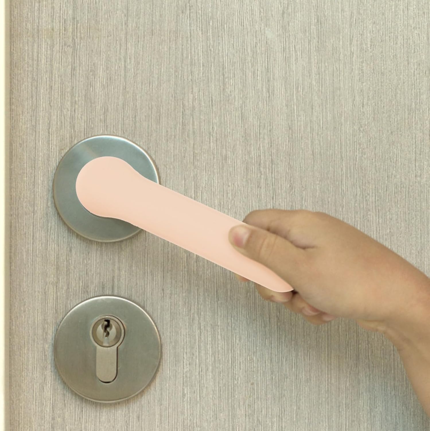Babyproof Door Handle Cover Set with Chain Stopper and Security Protector