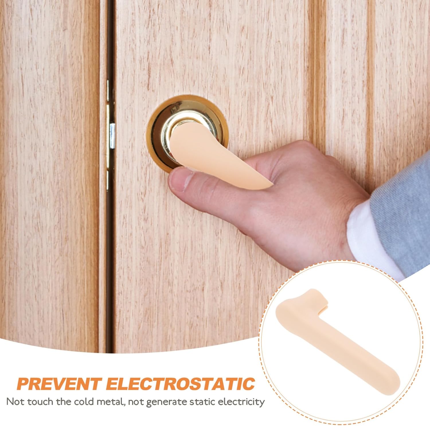 Babyproof Door Handle Cover Set with Chain Stopper and Security Protector