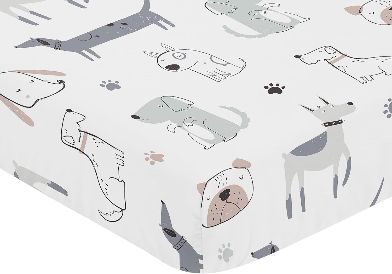 Sweet Jojo Designs Dog Boy Crib Sheet