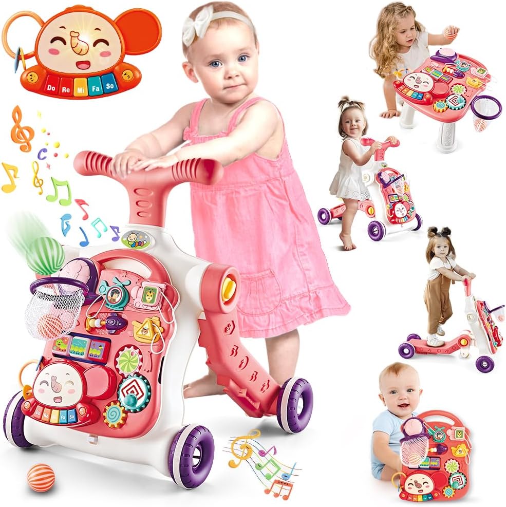 VATOS 5 in 1 Sit-to-Stand Learning Walker for Toddlers