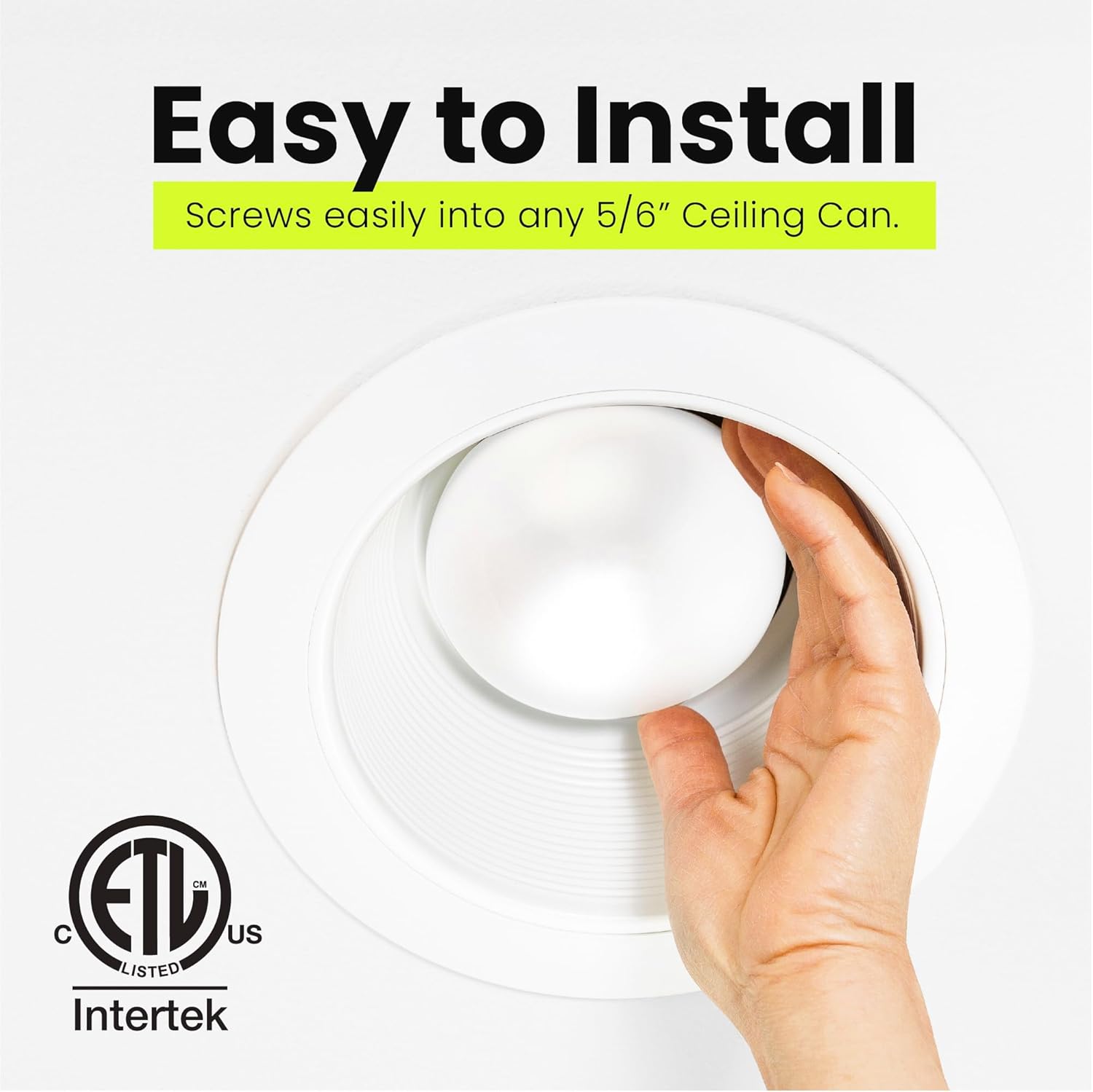 Feit Electric BR30 LED Light Bulb 65W Equivalent 6 Pack