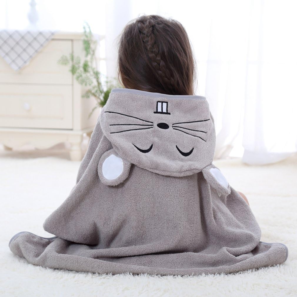 MICHLEY Hooded Baby Towel with Animal Print