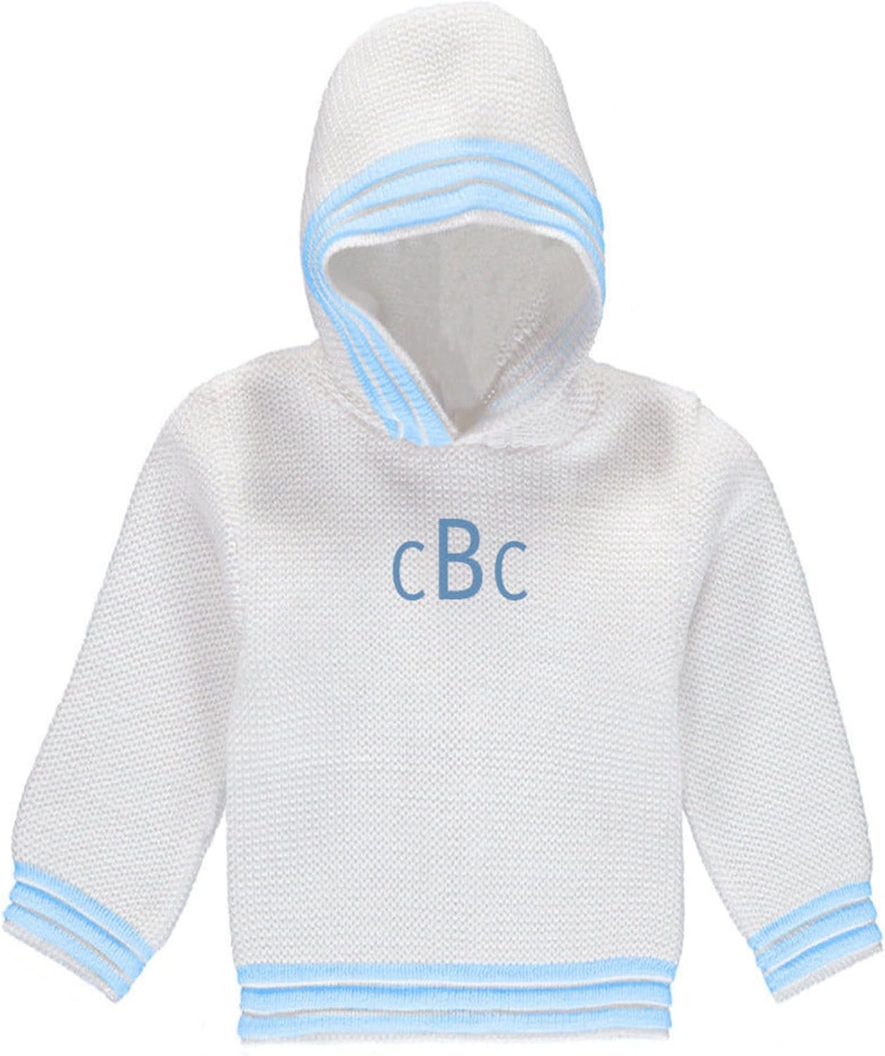 Julius Berger Personalized Baby Sweater - Zip Back Made in USA
