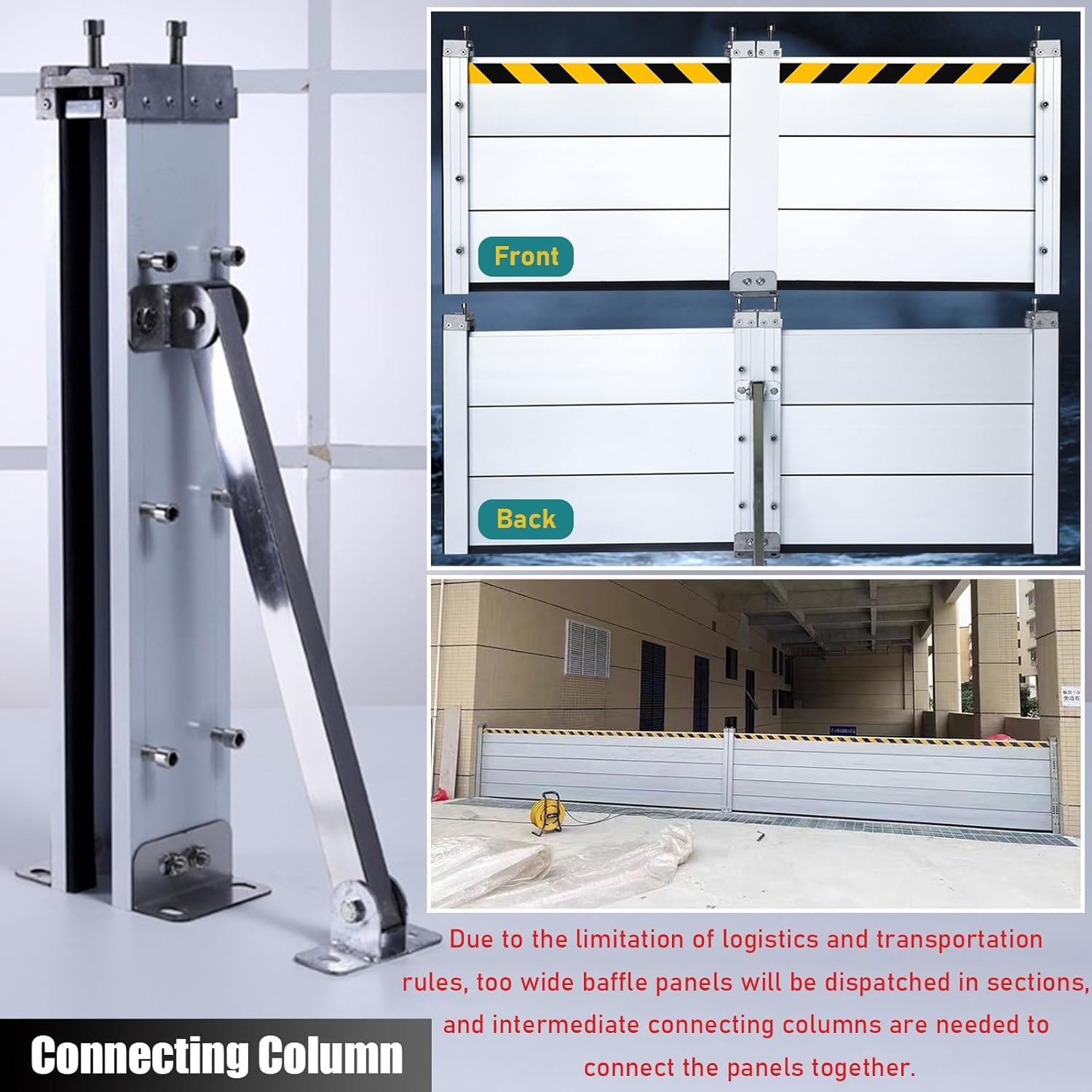 High Flood Control Baffle Door Barrier Aluminum Gate