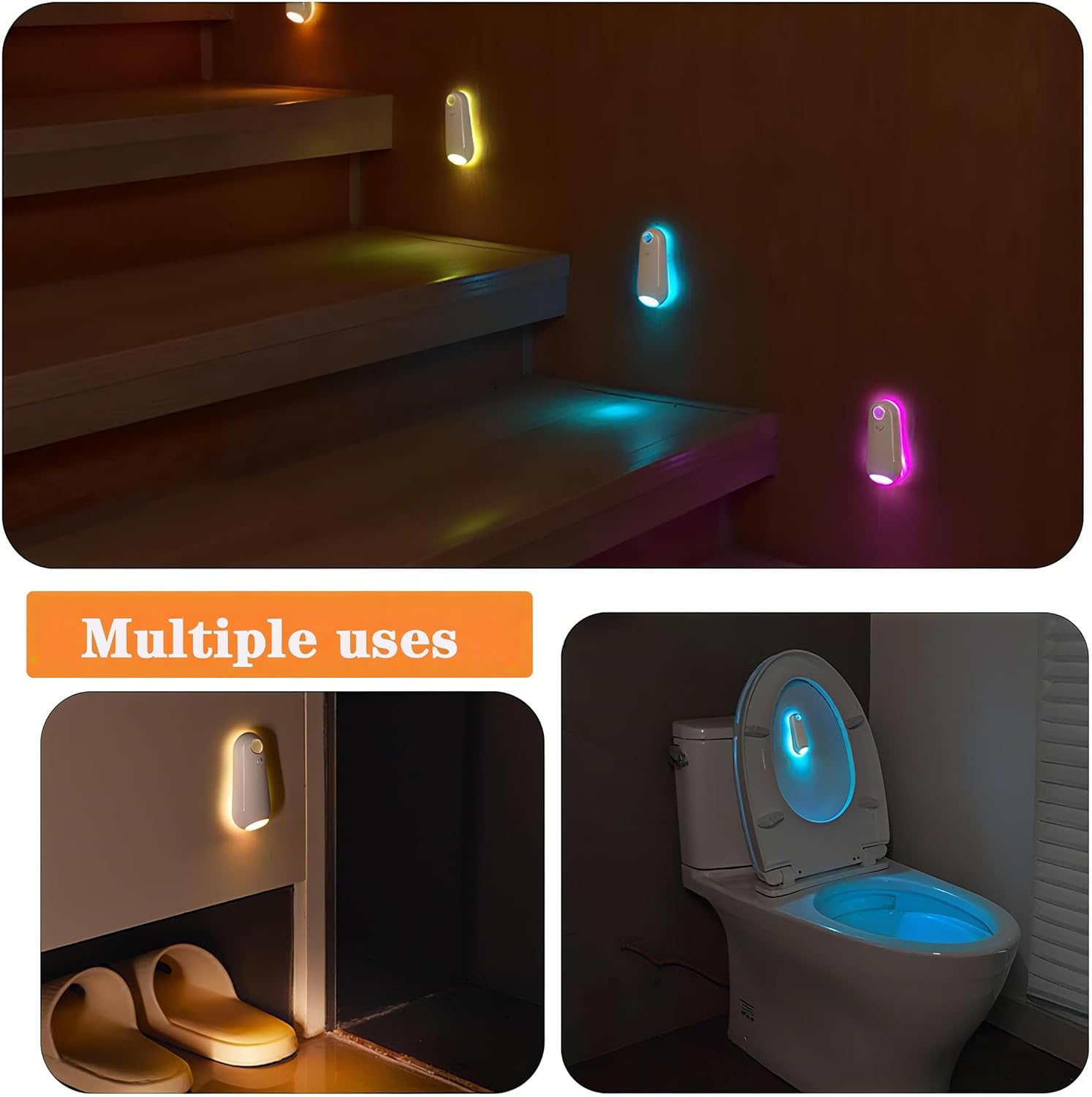 ONXE Motion Sensor Toilet Night Light 2 Pack 1