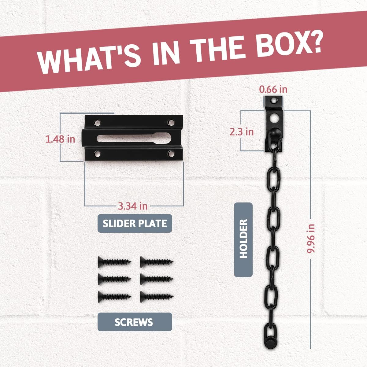 JD Jack NDrill Chain Door Guard with Lock 2 Pack