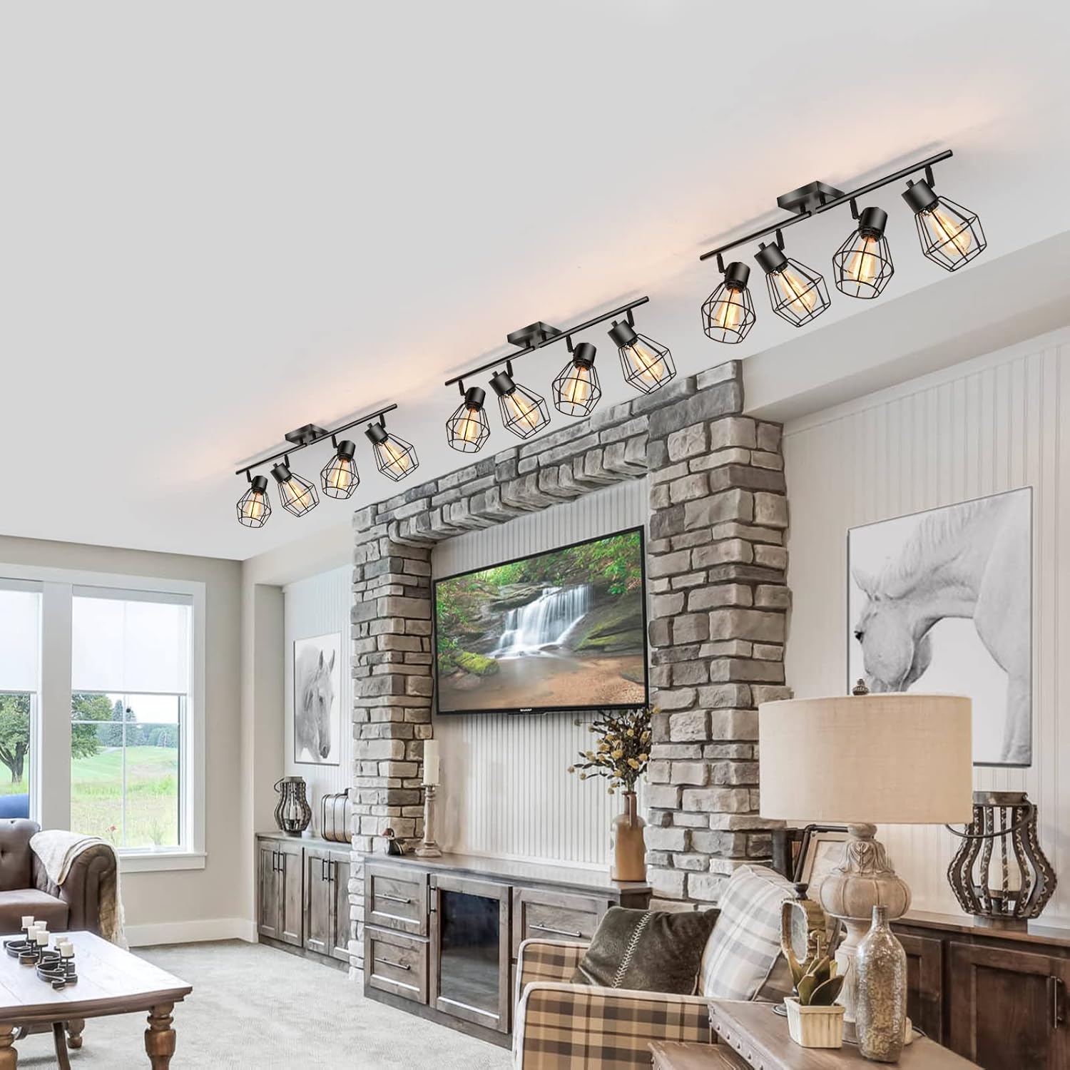 MUEOF 4-Light Track Ceiling Light with Adjustable Heads