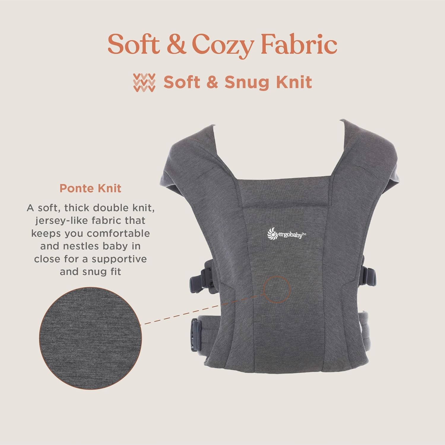 Ergobaby Embrace Cozy Newborn Baby Carrier Wrap Cream