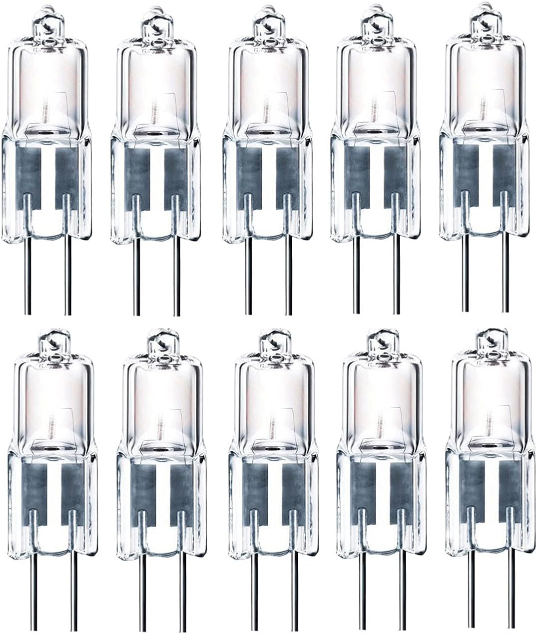 10pcs G4 Halogen Bulb 10W20W T3 JC Clear 24V Bi-Pin
