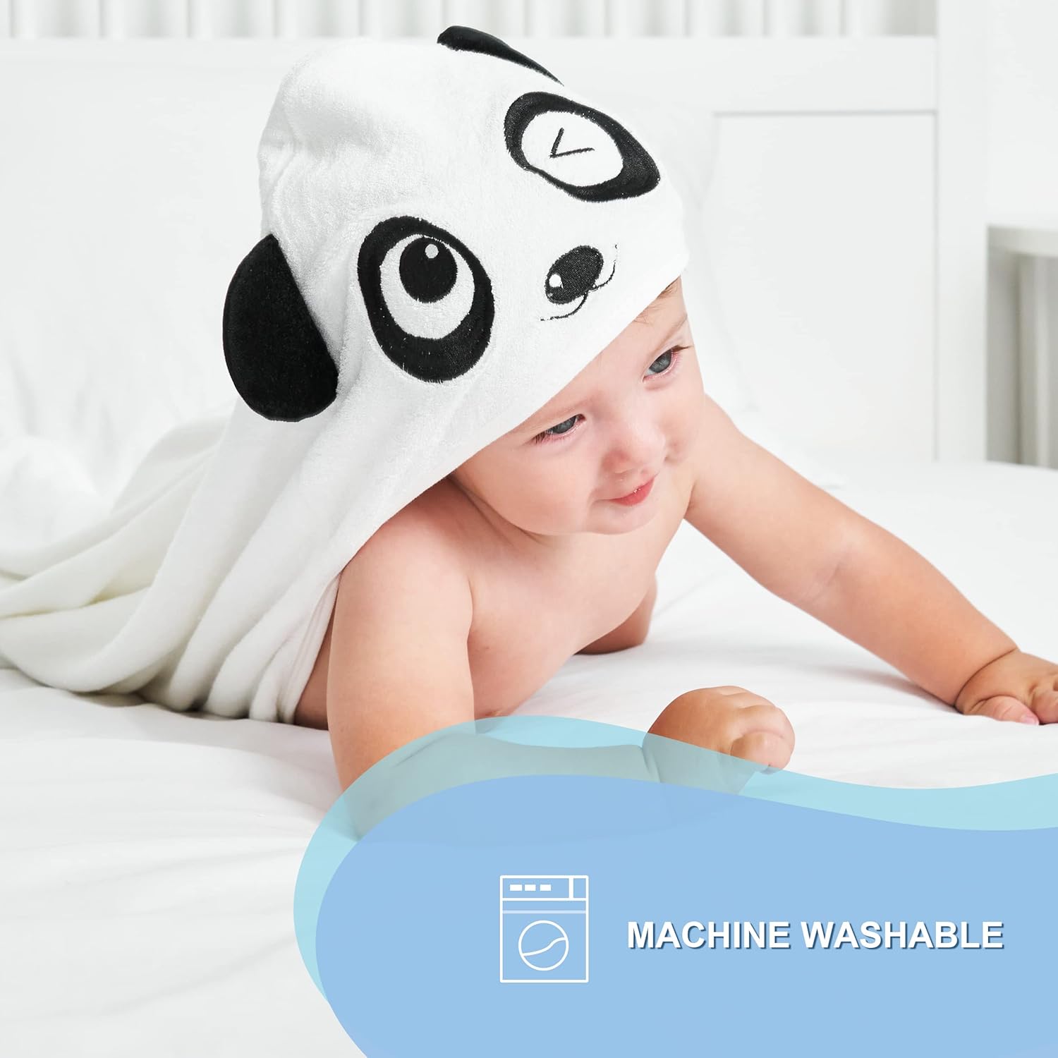 YOYOO Baby Bath Towel - Bamboo Viscose Cute Panda Hooded Towel