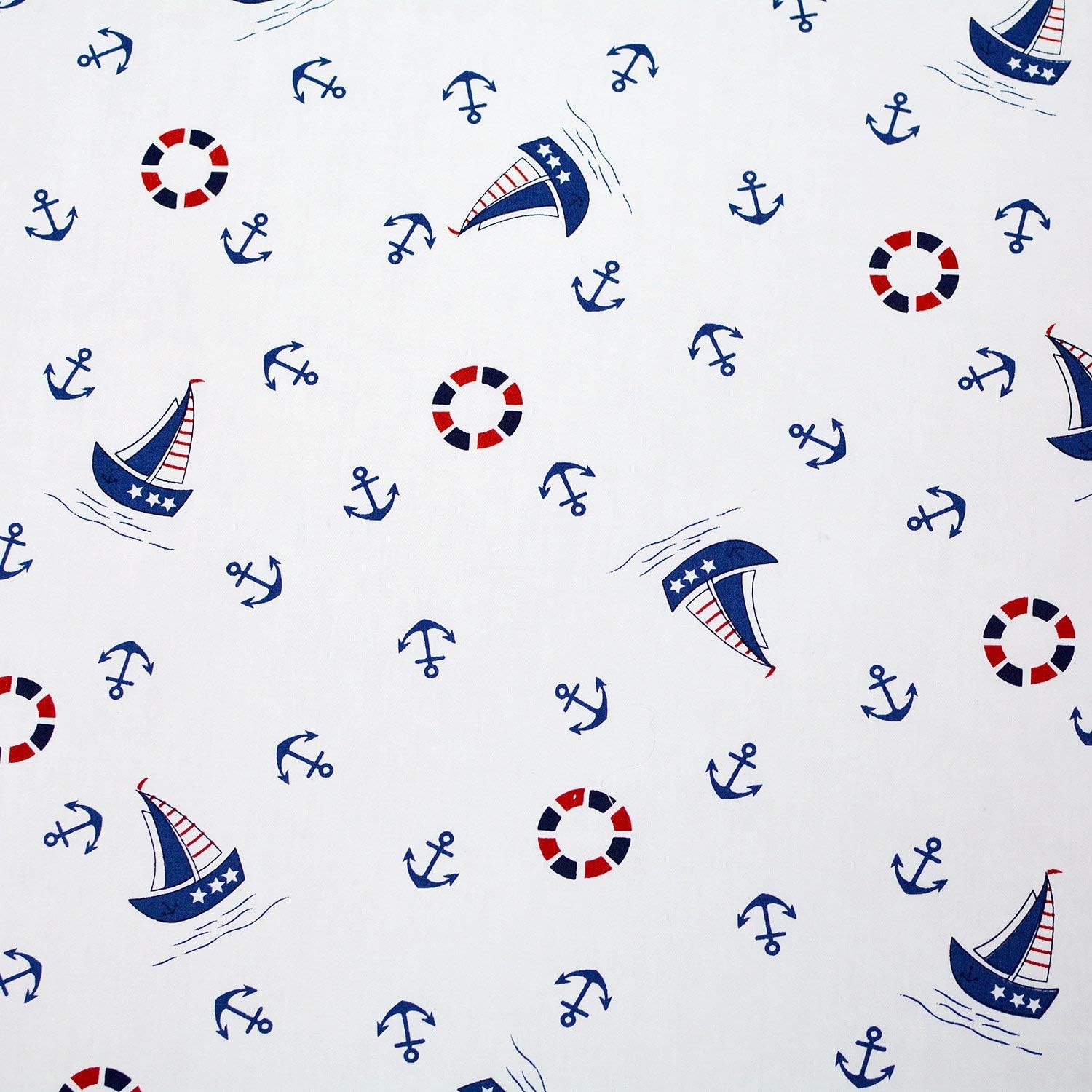 Brandream Nautical Crib Sheets Navy Blue Fitted 100 Cotton