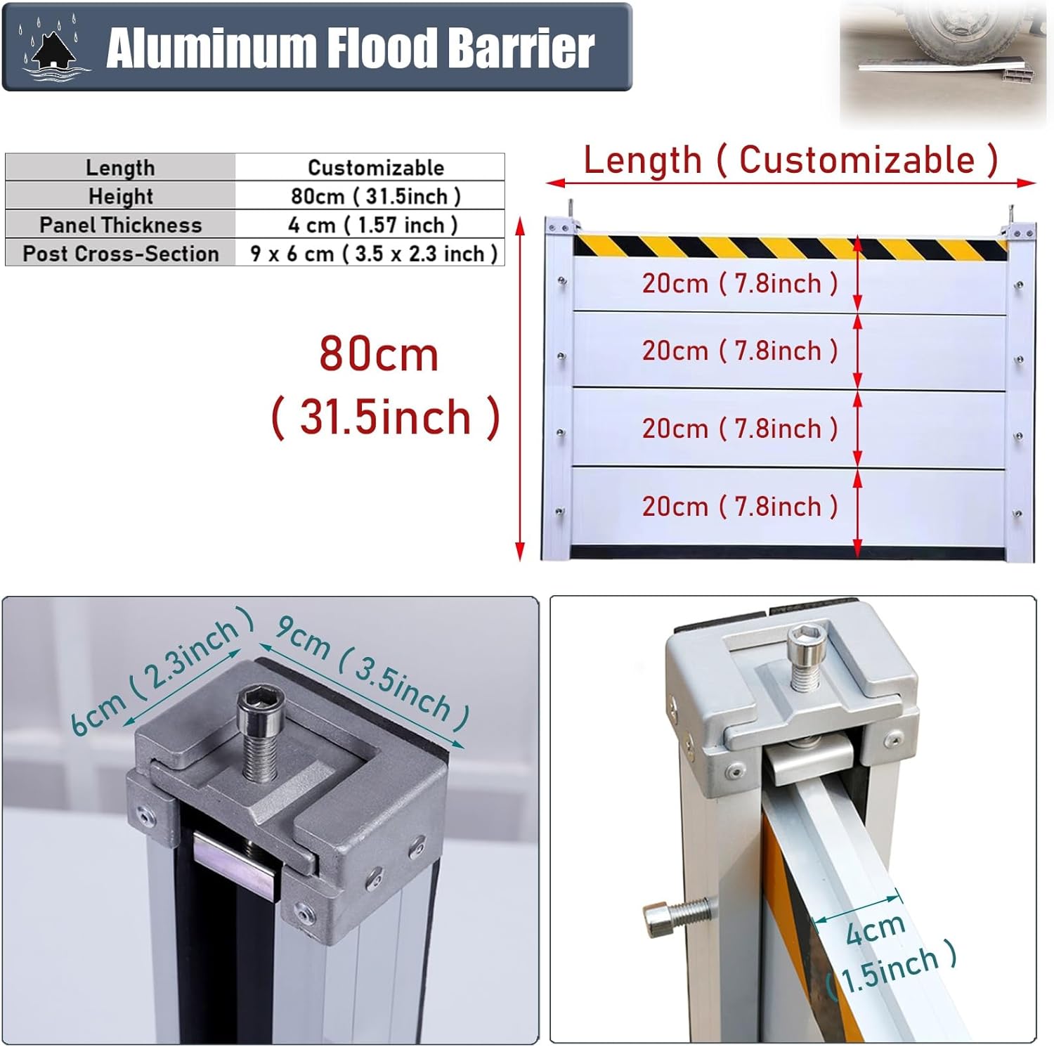 High Flood Control Baffle Detachable Flood Barriers for Outside 1