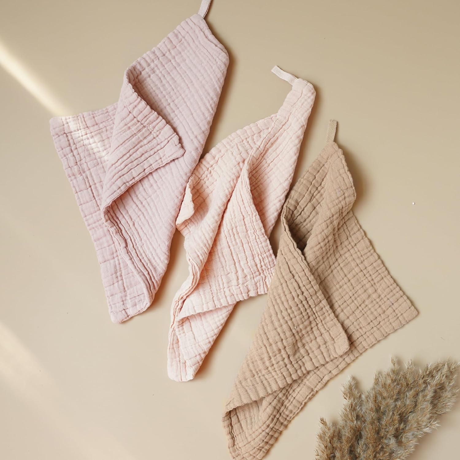 Konssy Baby Muslin Washcloths 7-Pack