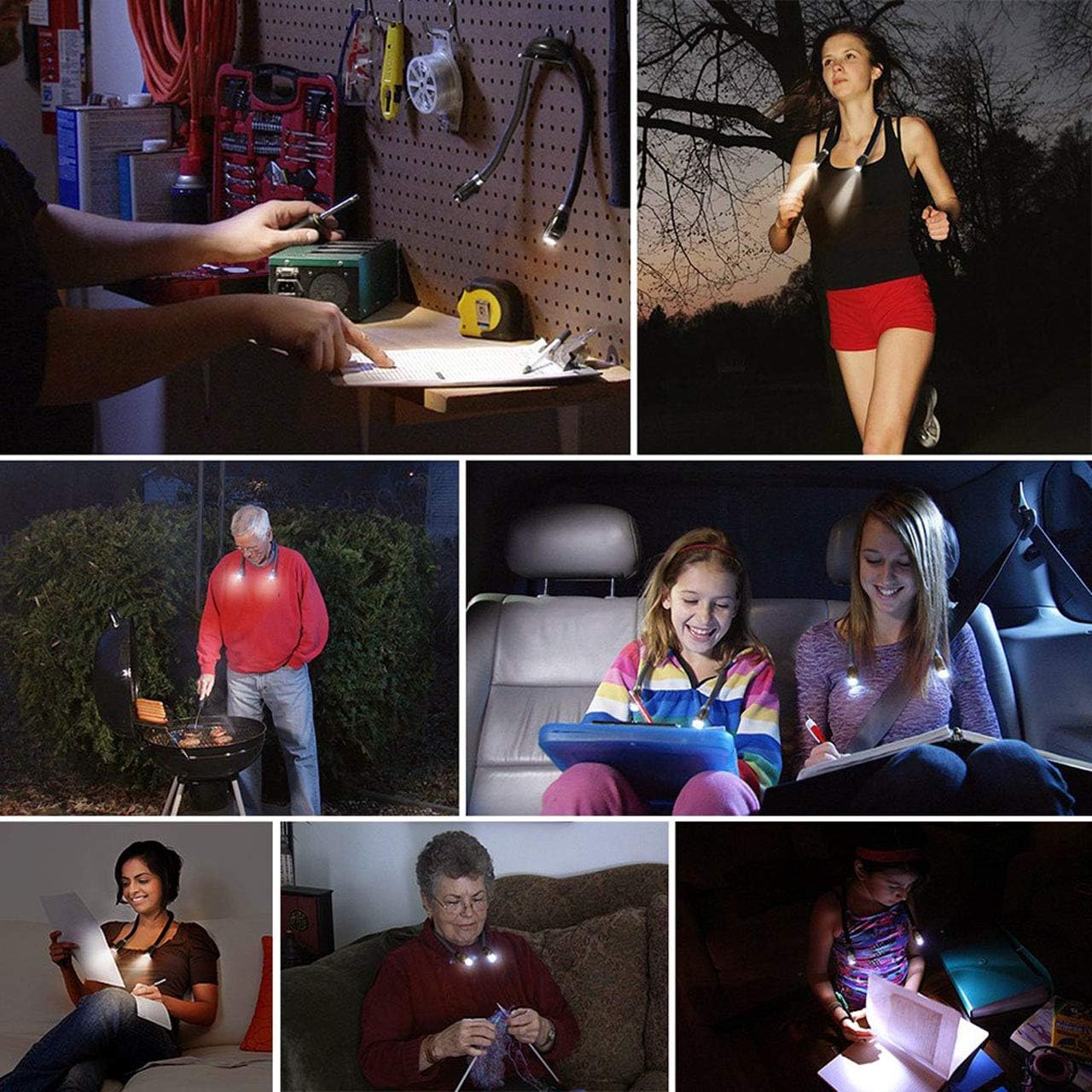 Betensh Rechargeable LED Book Light with Flexible Arm