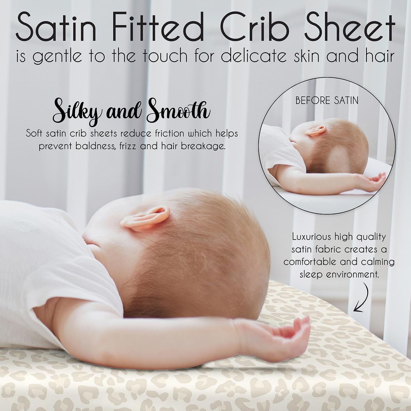 Sweet Jojo Designs Shabby Chic Leopard Print Crib Sheet