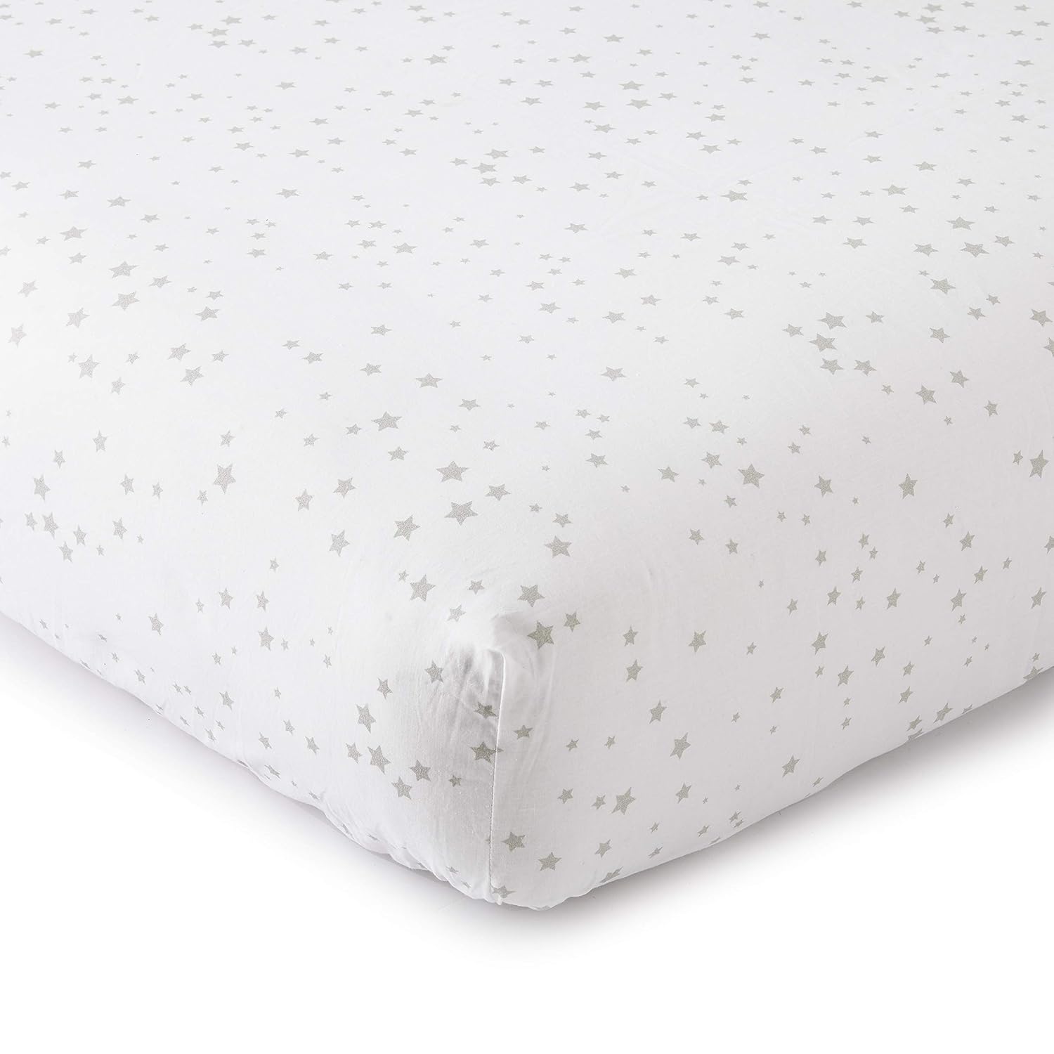 Levtex Baby Skylar Crib Fitted Sheet - Stars Grey White